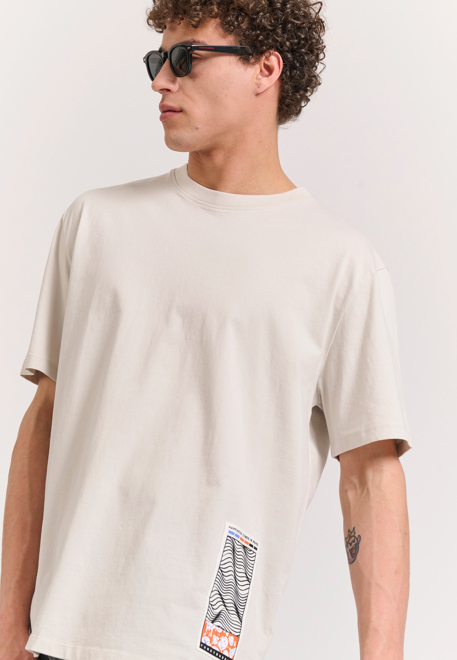 Men's T-Shirts Funky Buddha Beige