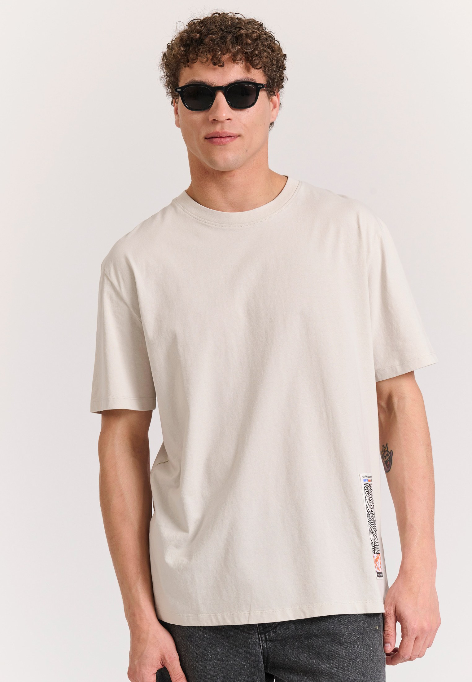 Men's T-Shirts Funky Buddha Beige