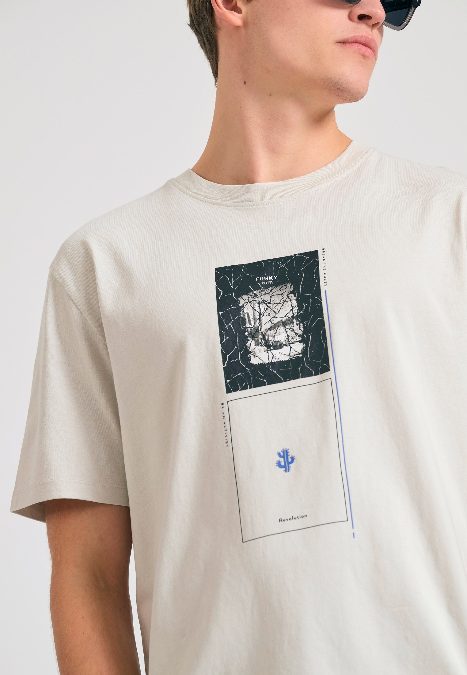 Men's Shirts Funky Buddha Beige