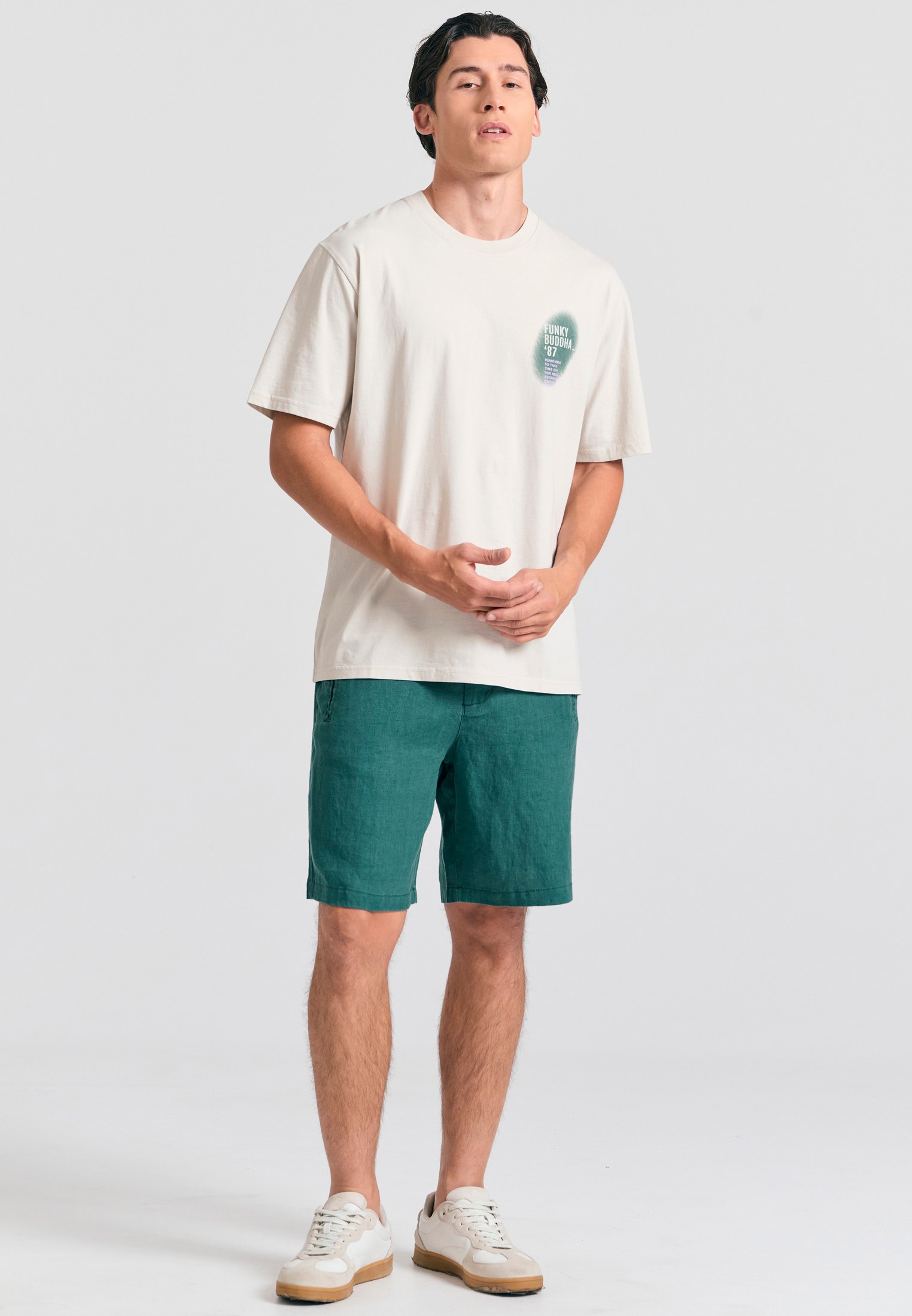 Men's T-Shirts Funky Buddha Beige