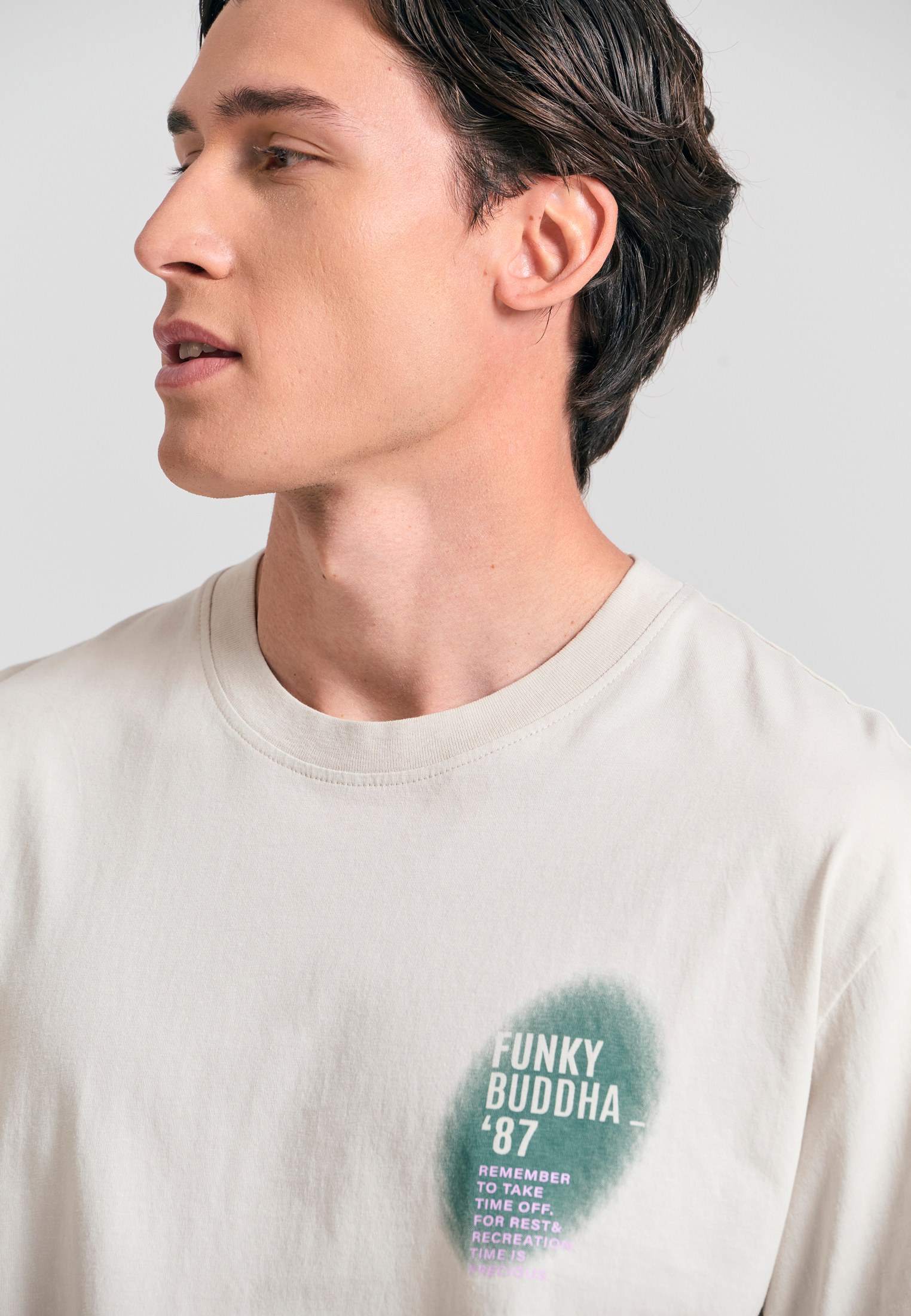 Men's T-Shirts Funky Buddha Beige