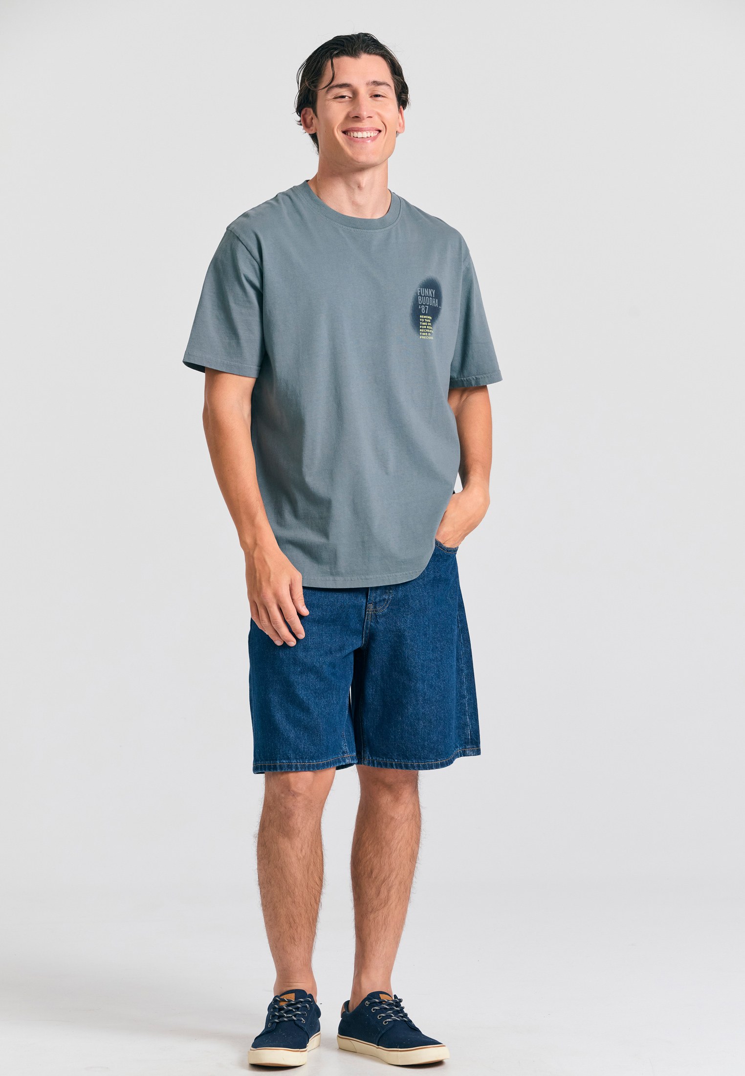 Men's T-Shirts Funky Buddha Gray