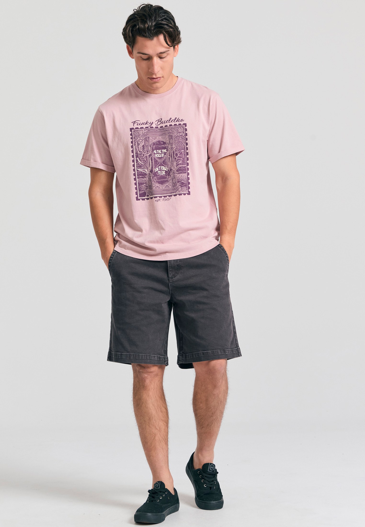 Men's T-Shirts Funky Buddha Purple