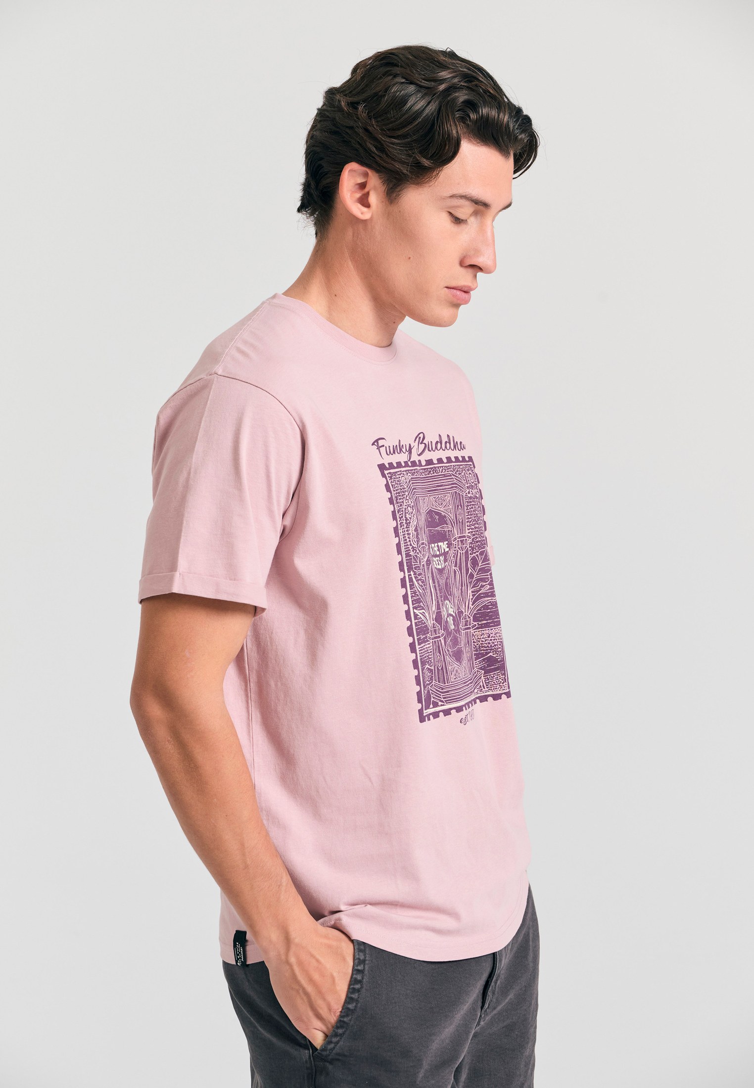 Men's T-Shirts Funky Buddha Purple