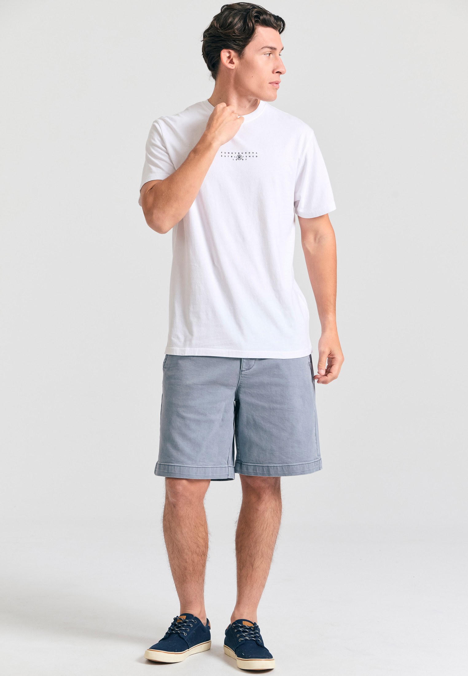 Men's Shirts Funky Buddha White