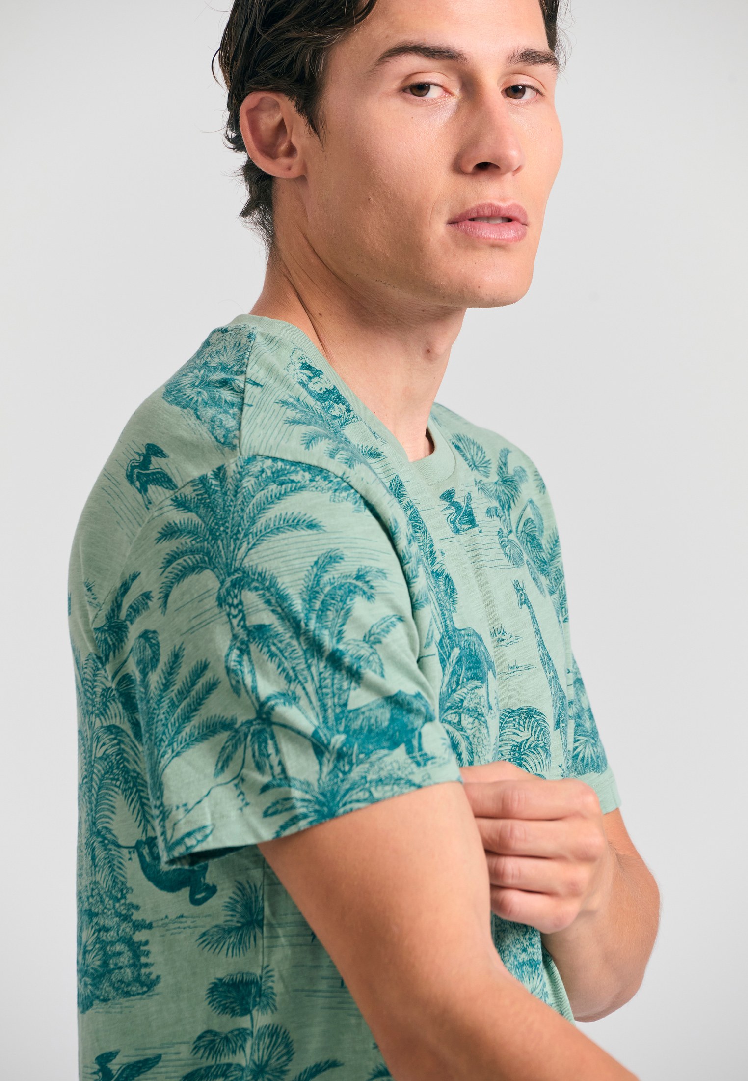 Men's Shirts Funky Buddha Green