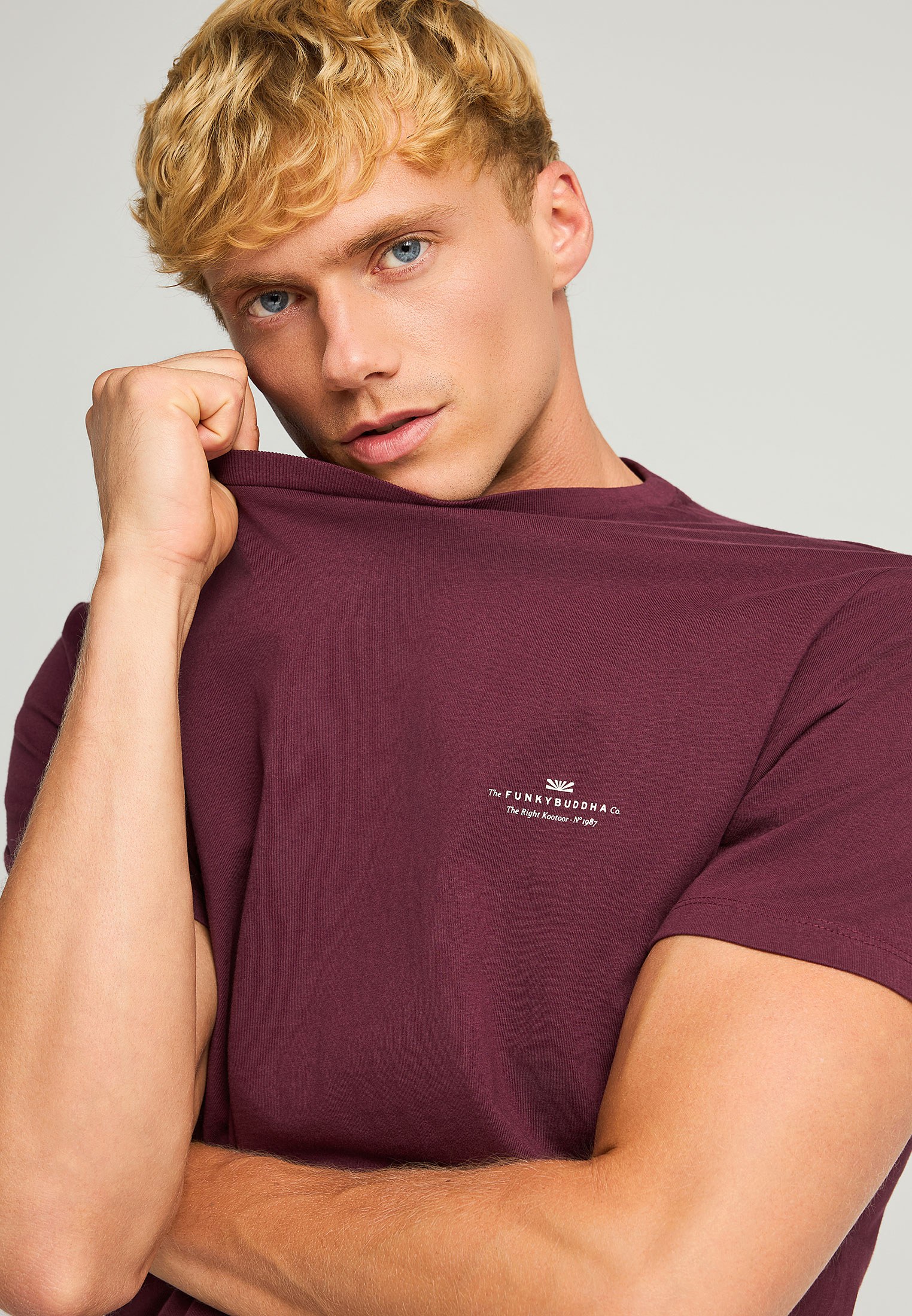 Men's T-Shirts Funky Buddha Bordeaux