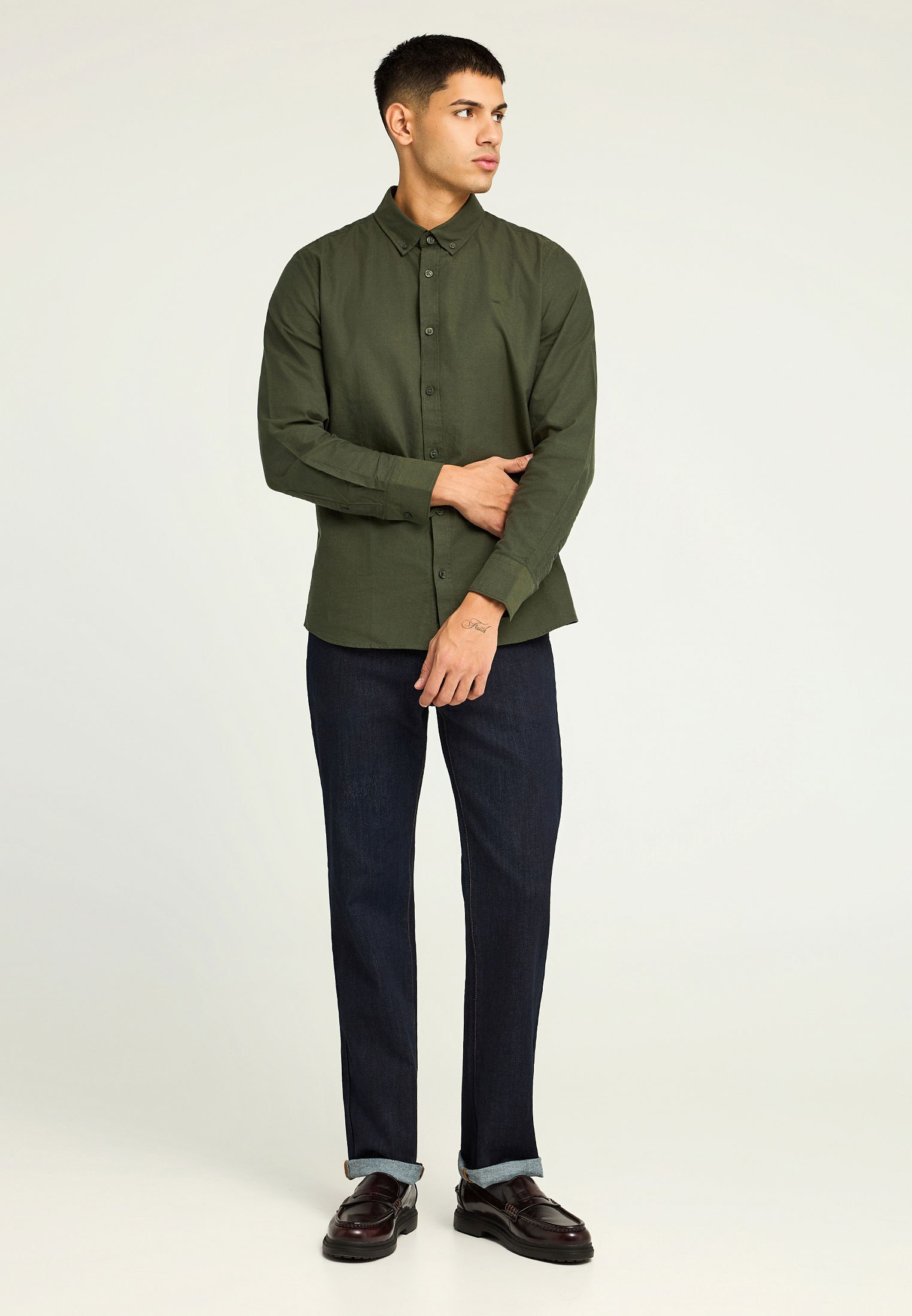 Men's Shirts Funky Buddha Khaki