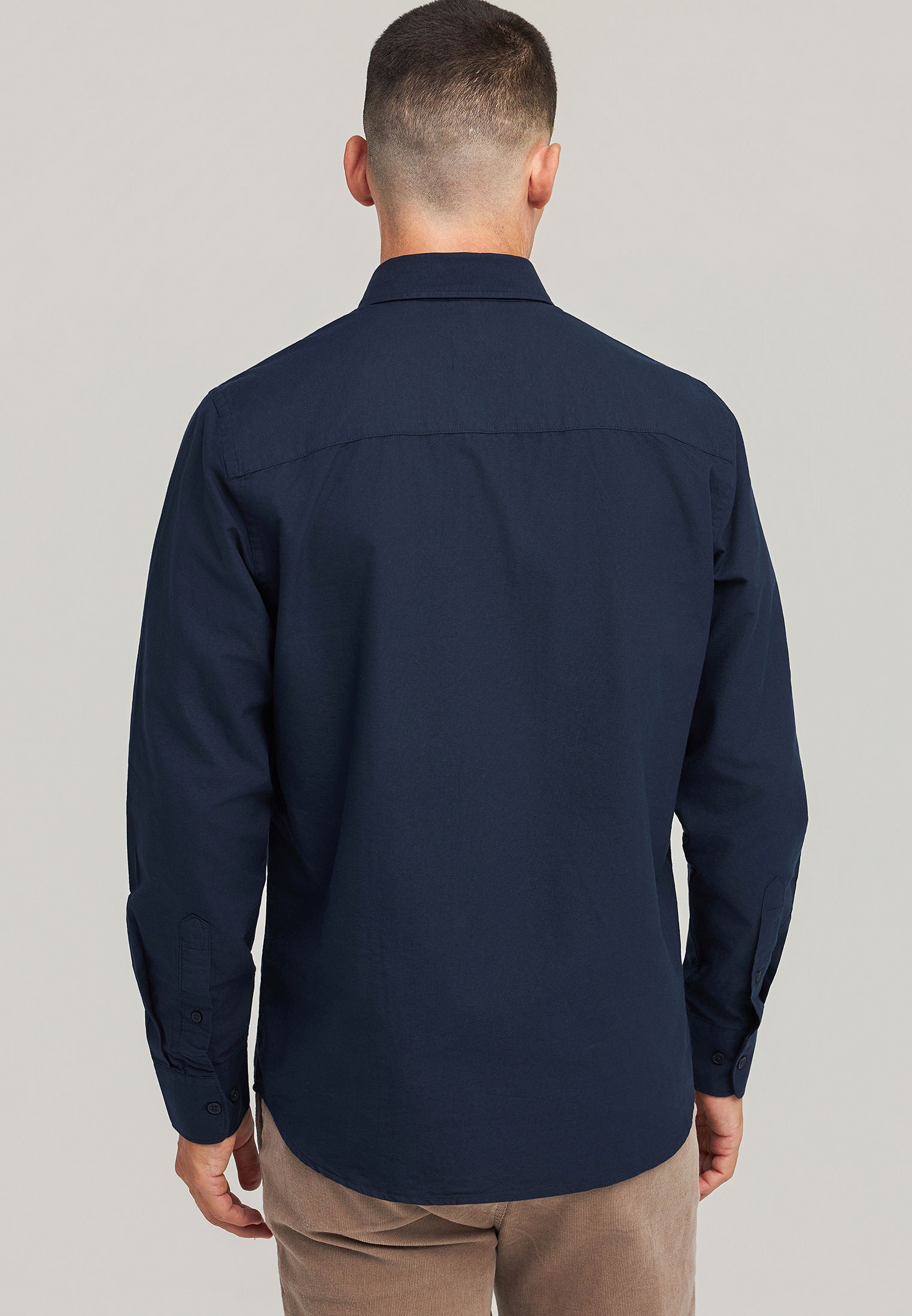 Ανδρικό oxford βαμβακερό πουκάμισο με κεντημένο logo - The essentials