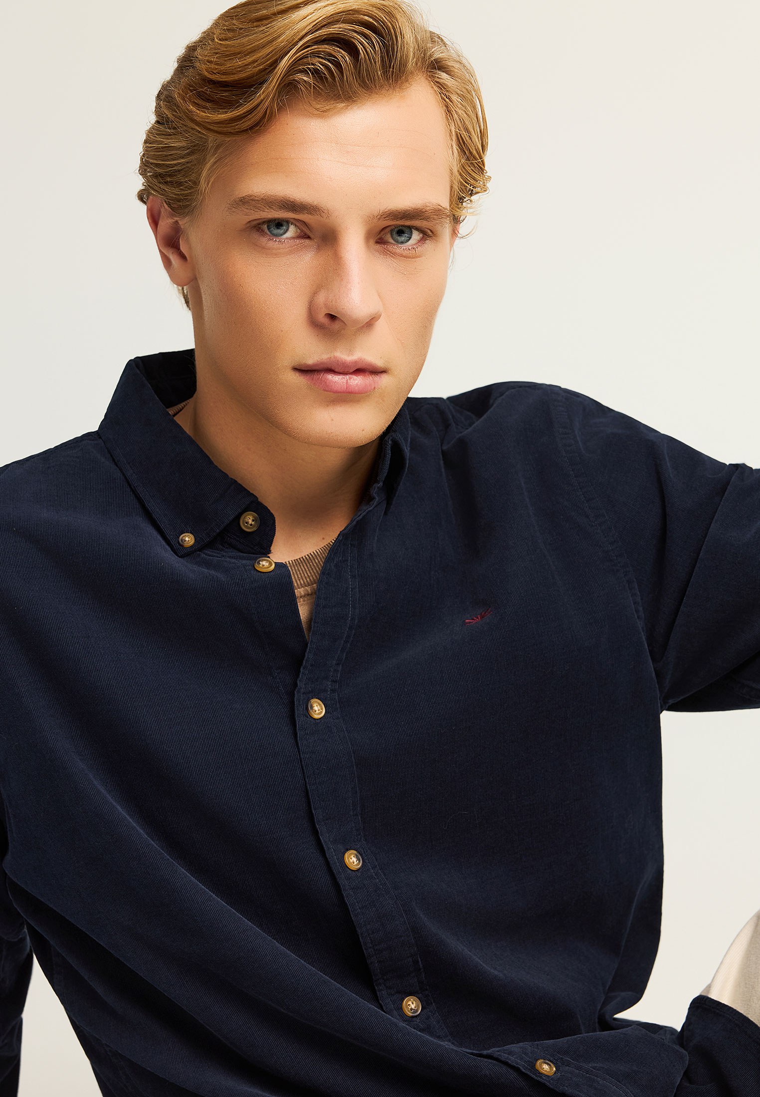 Men's Shirts Funky Buddha Navy