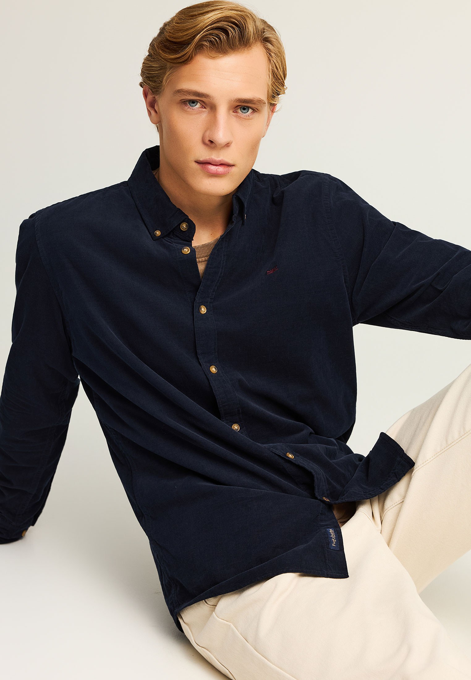 Men's Shirts Funky Buddha Navy