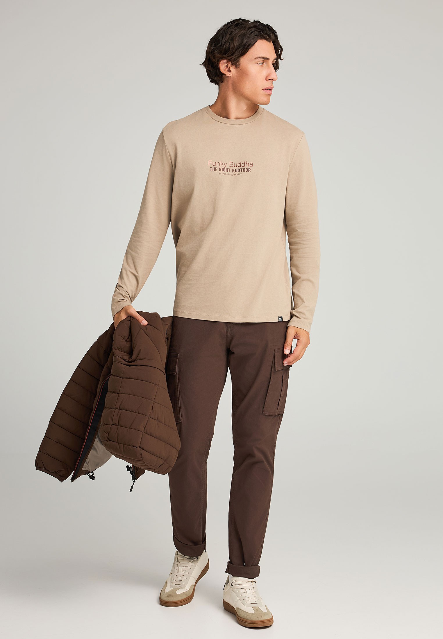 Men's T-Shirts Funky Buddha Brown