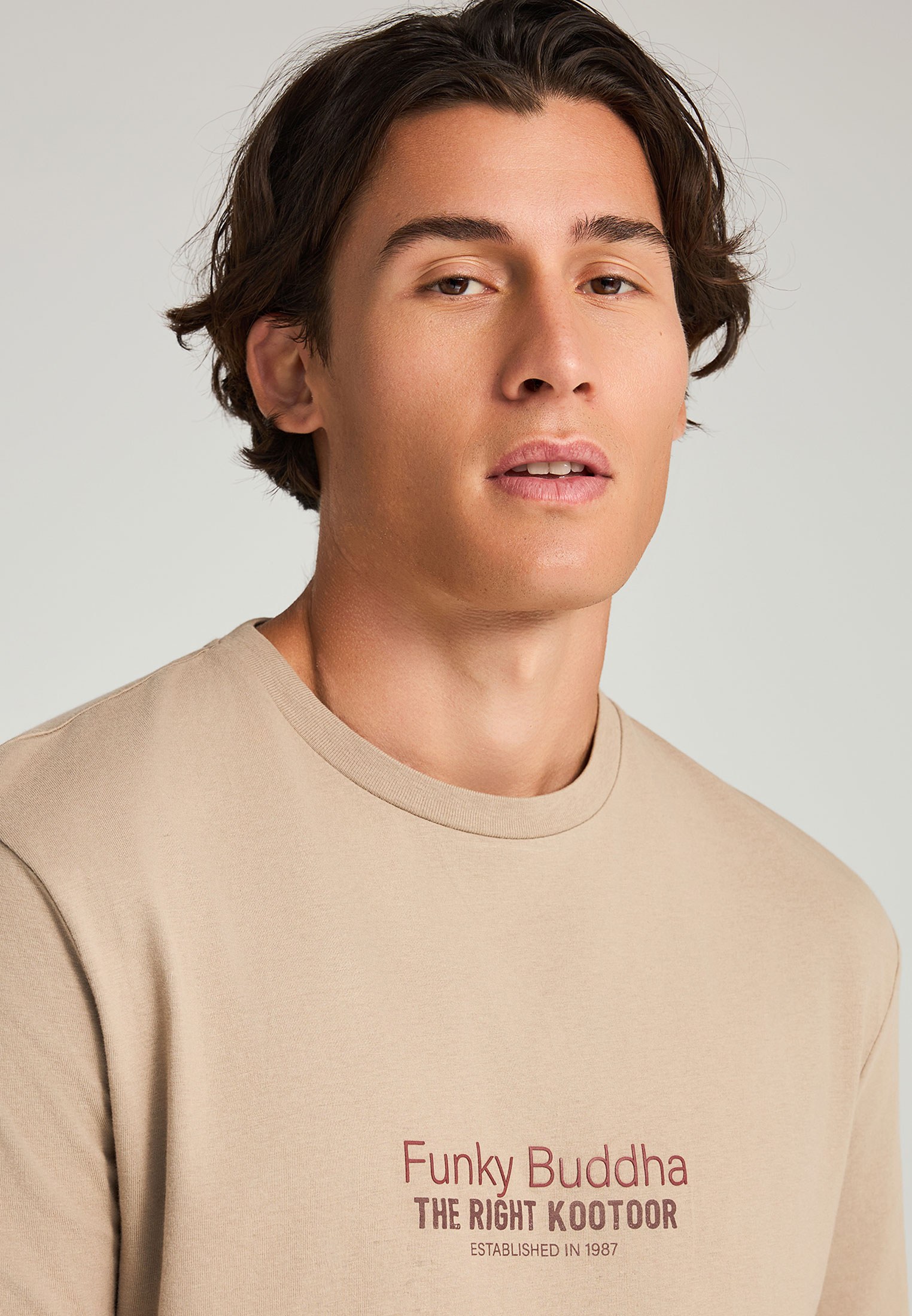 Men's T-Shirts Funky Buddha Brown