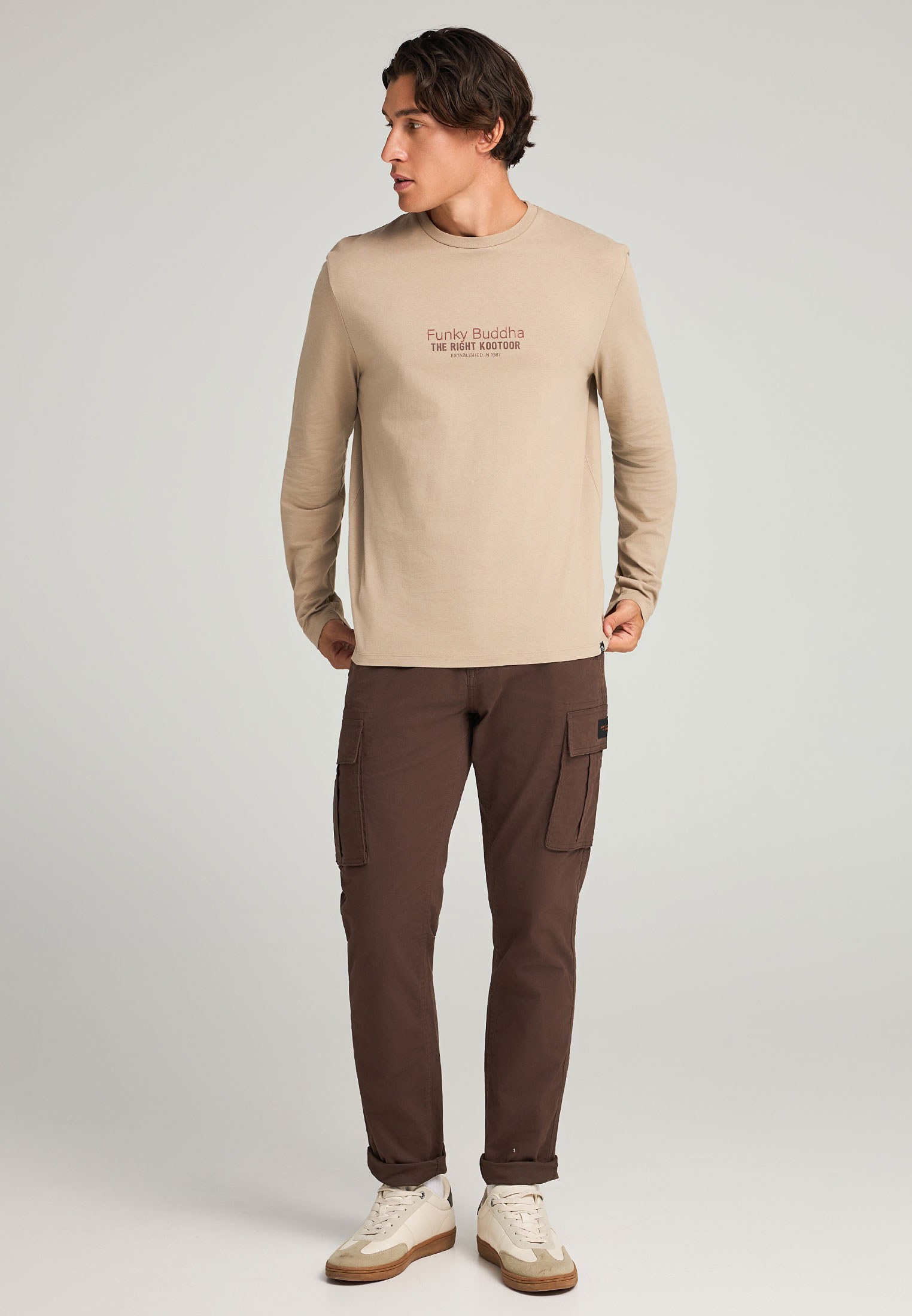 Men's T-Shirts Funky Buddha Brown