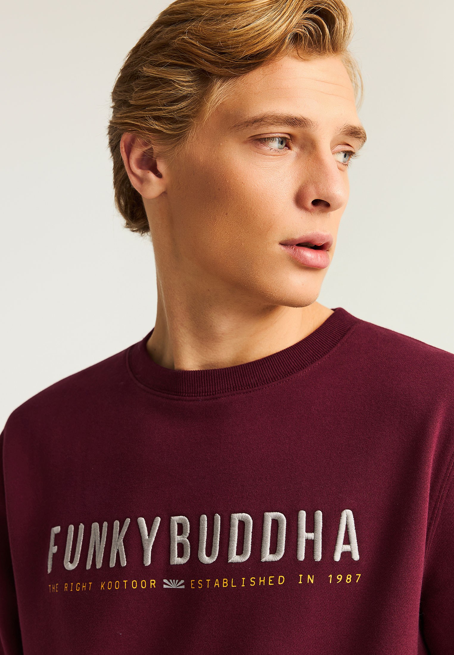 Men's Hoodies & Sweatshirts Funky Buddha Bordeaux