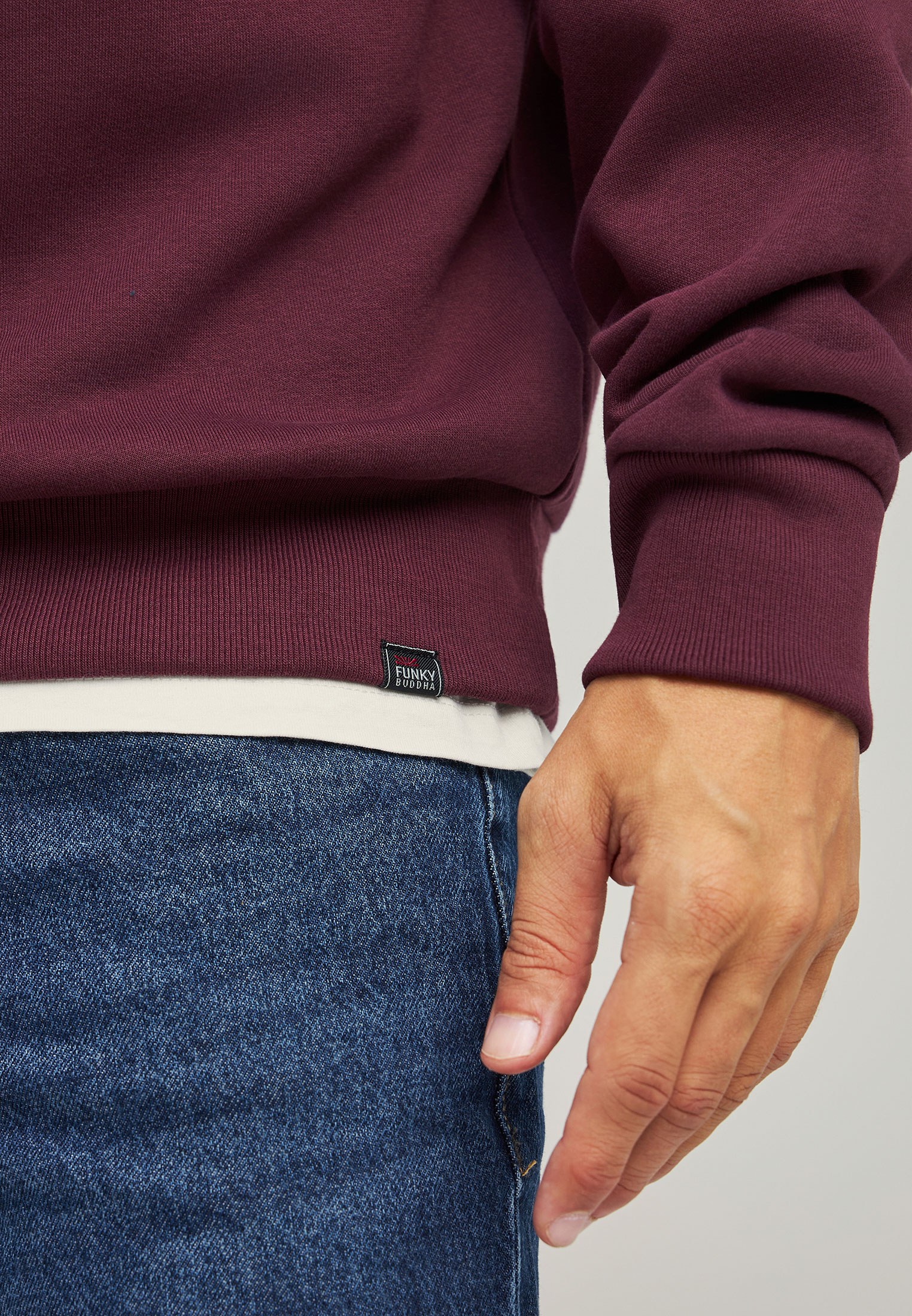 Men's Hoodies & Sweatshirts Funky Buddha Bordeaux