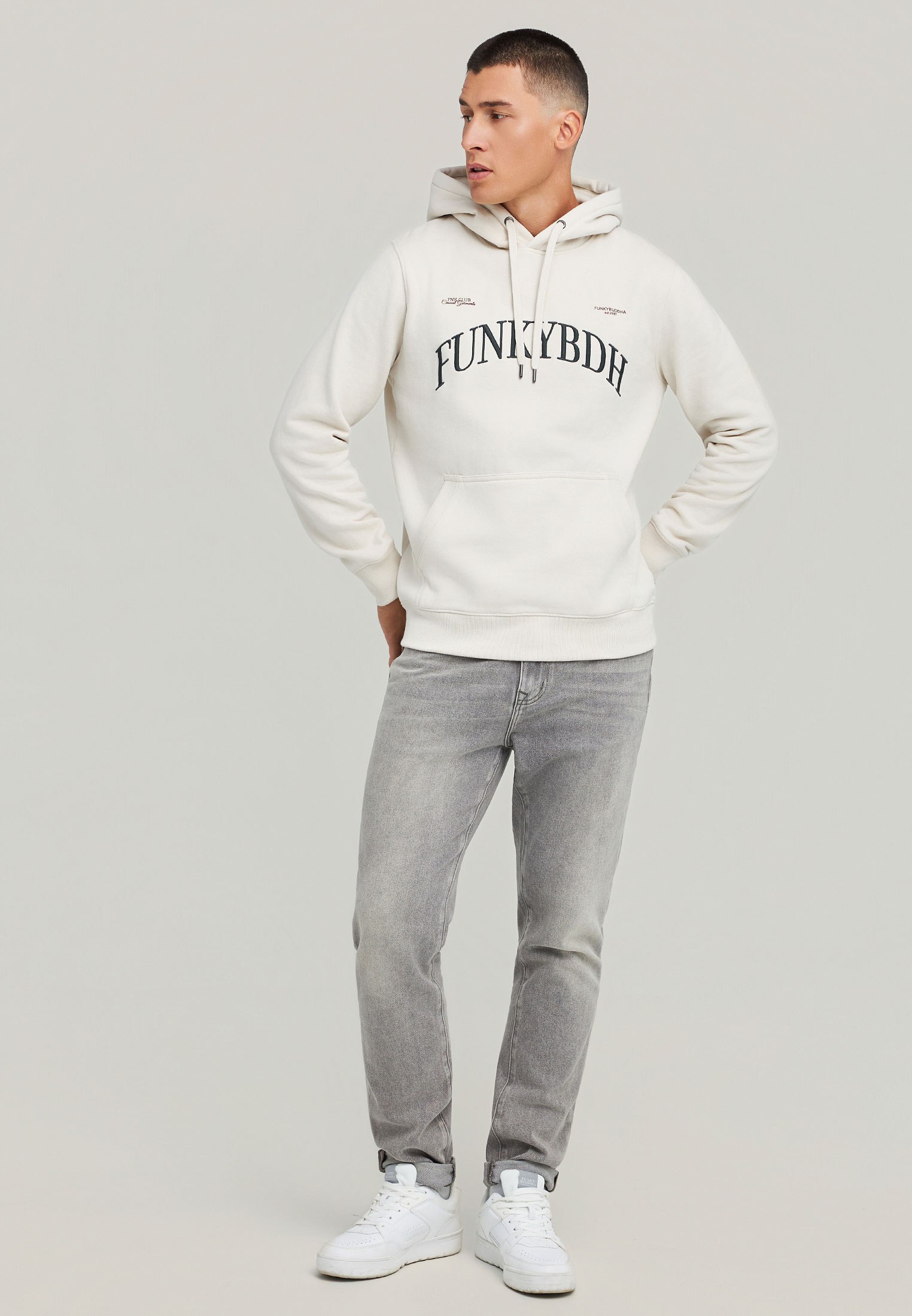 Men's Hoodies & Sweatshirts Funky Buddha White