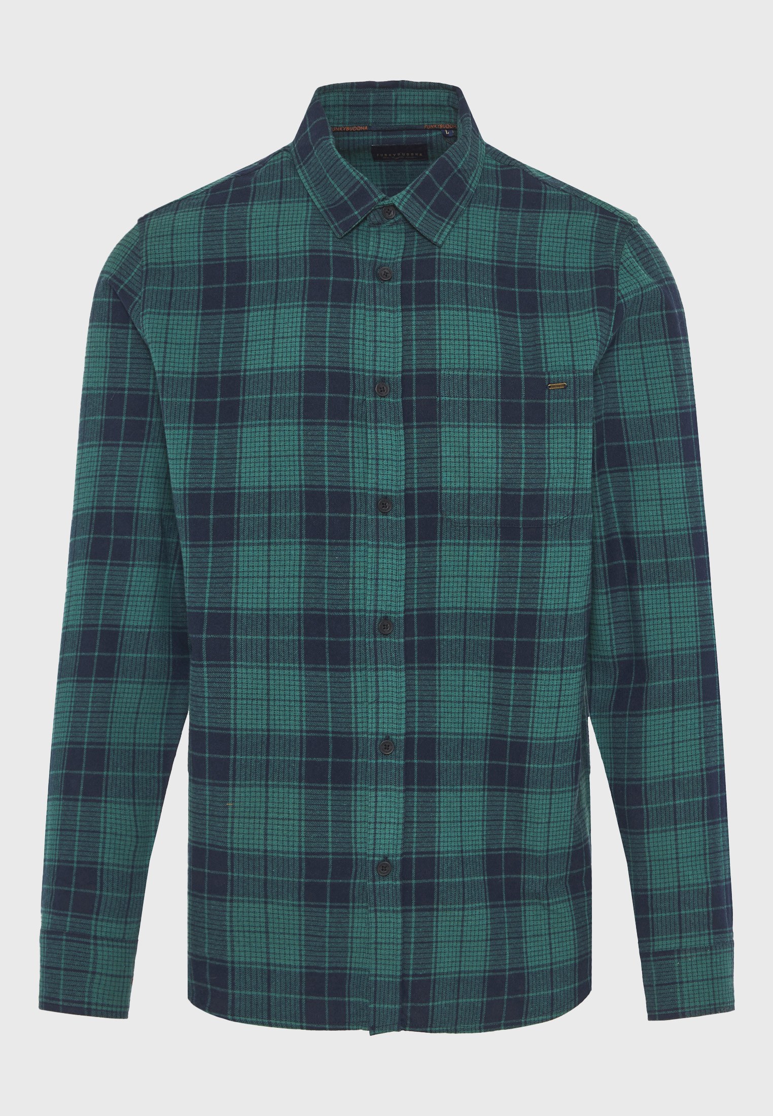 Men's Shirts Funky Buddha Green