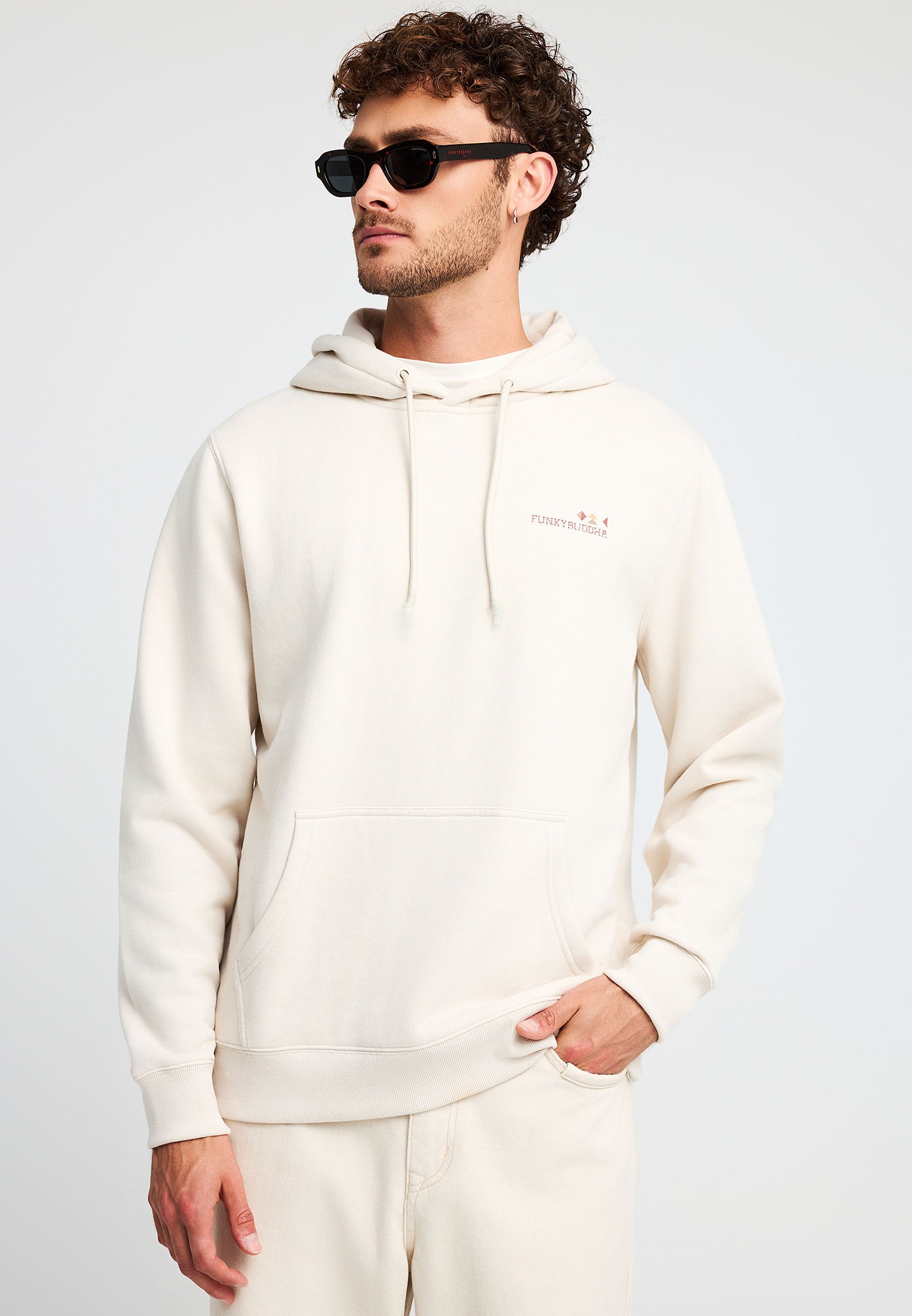 Men's Hoodies & Sweatshirts Funky Buddha White