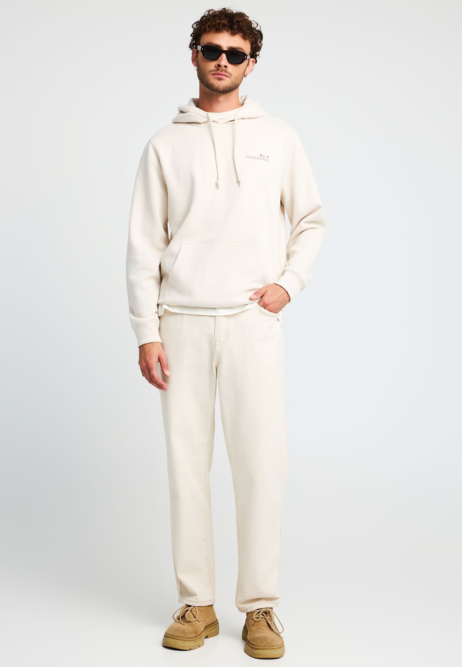 Men's Hoodies & Sweatshirts Funky Buddha White