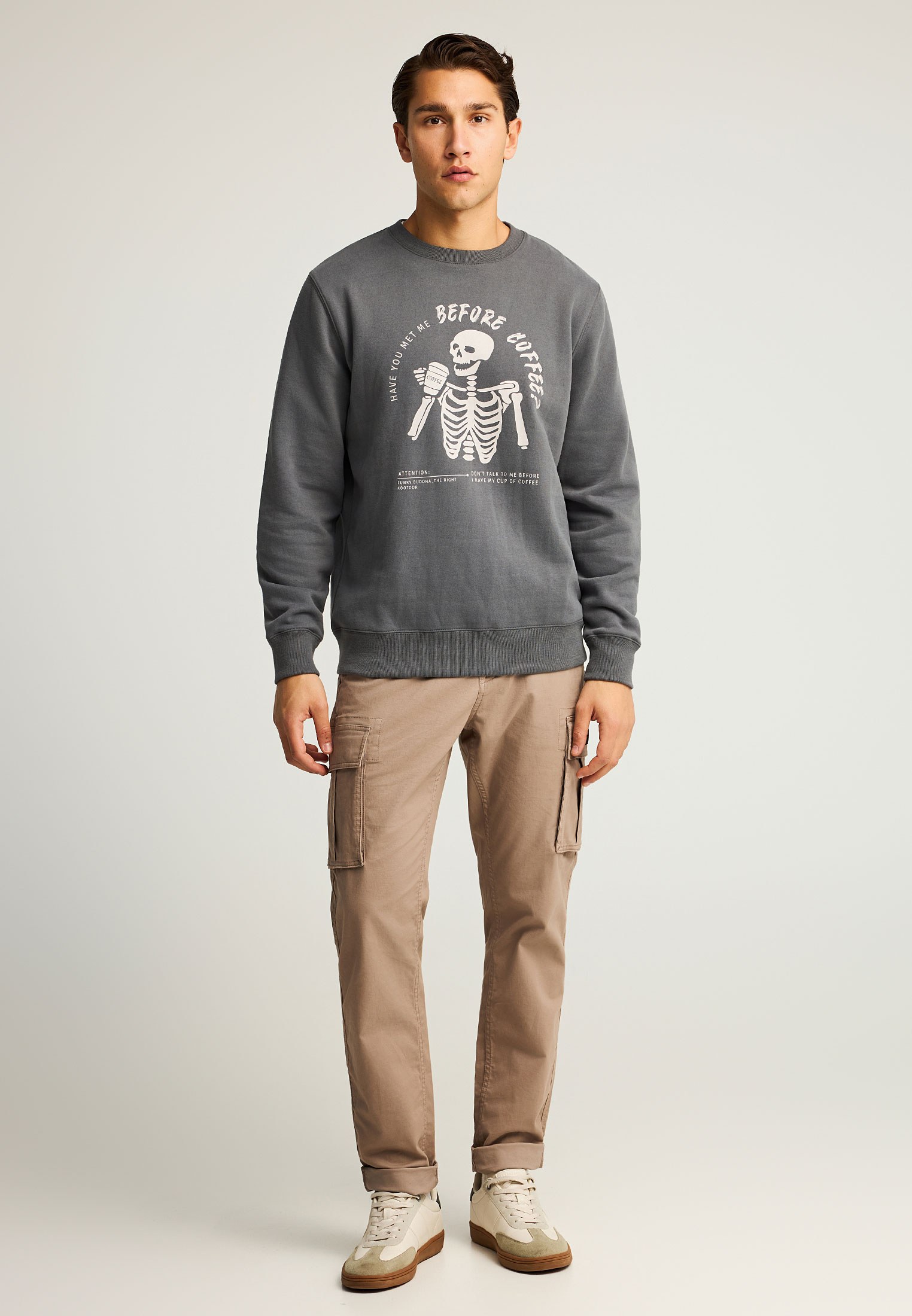 Men's Hoodies & Sweatshirts Funky Buddha Gray