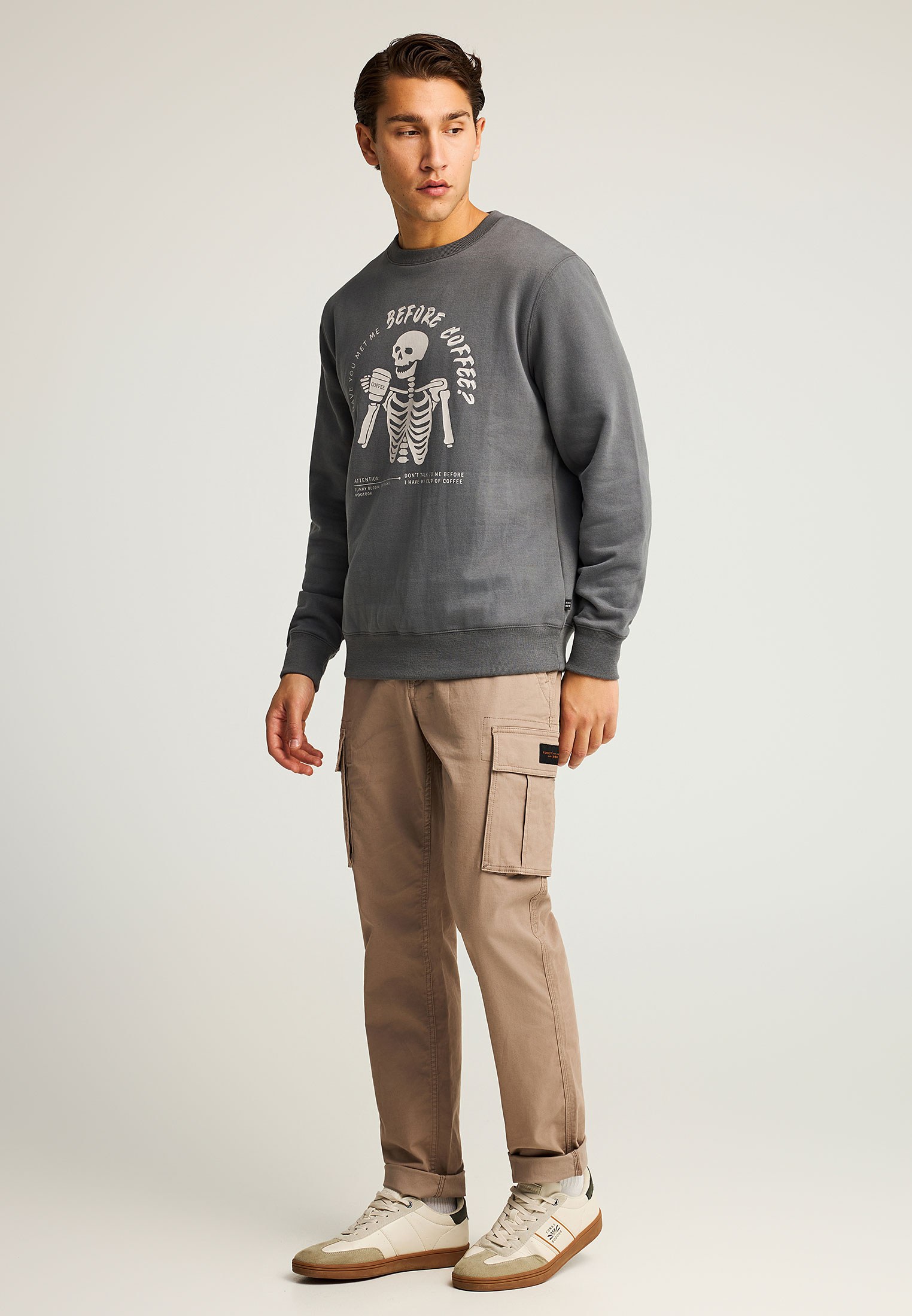 Men's Hoodies & Sweatshirts Funky Buddha Gray