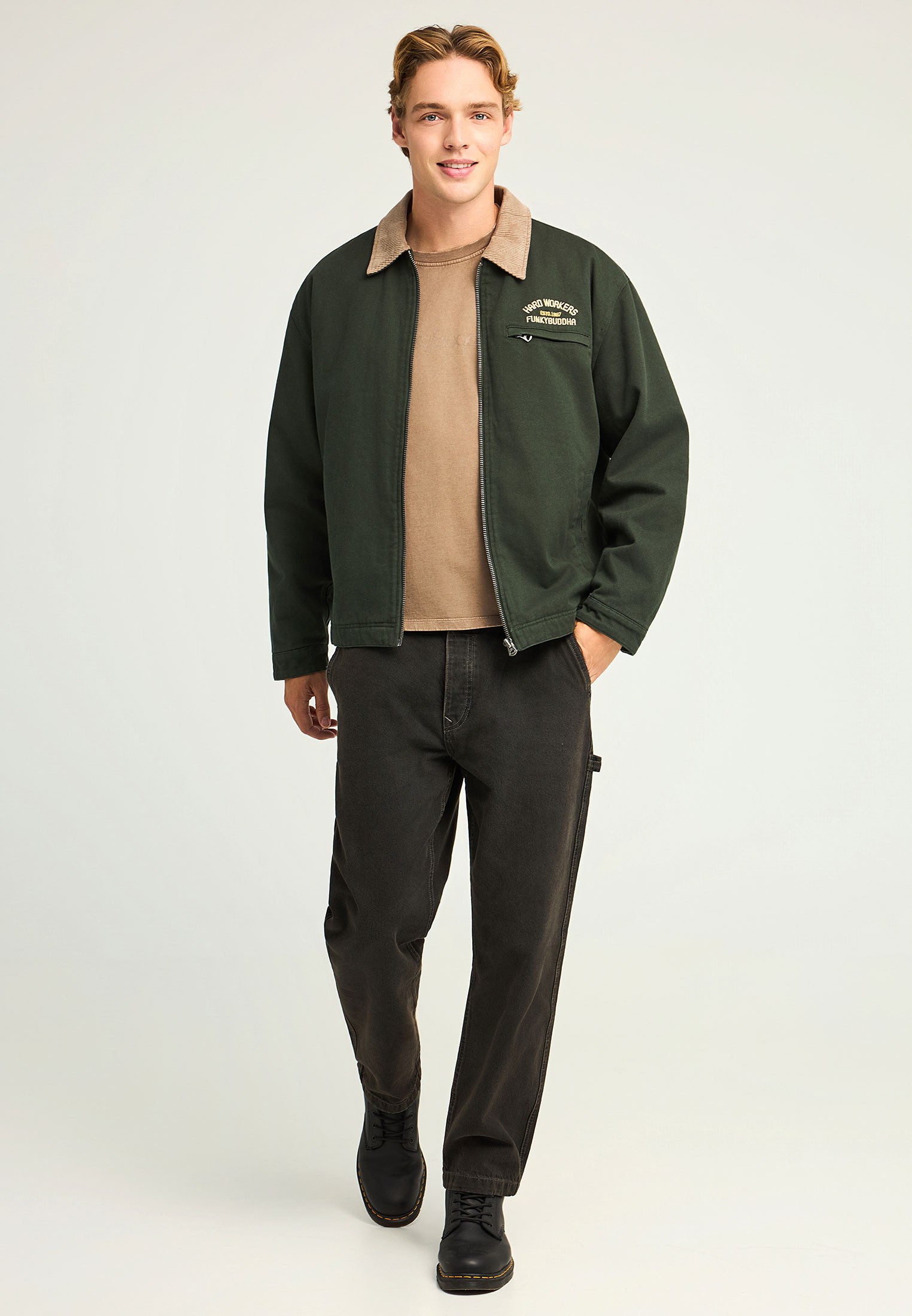 Men's Jackets Funky Buddha Green