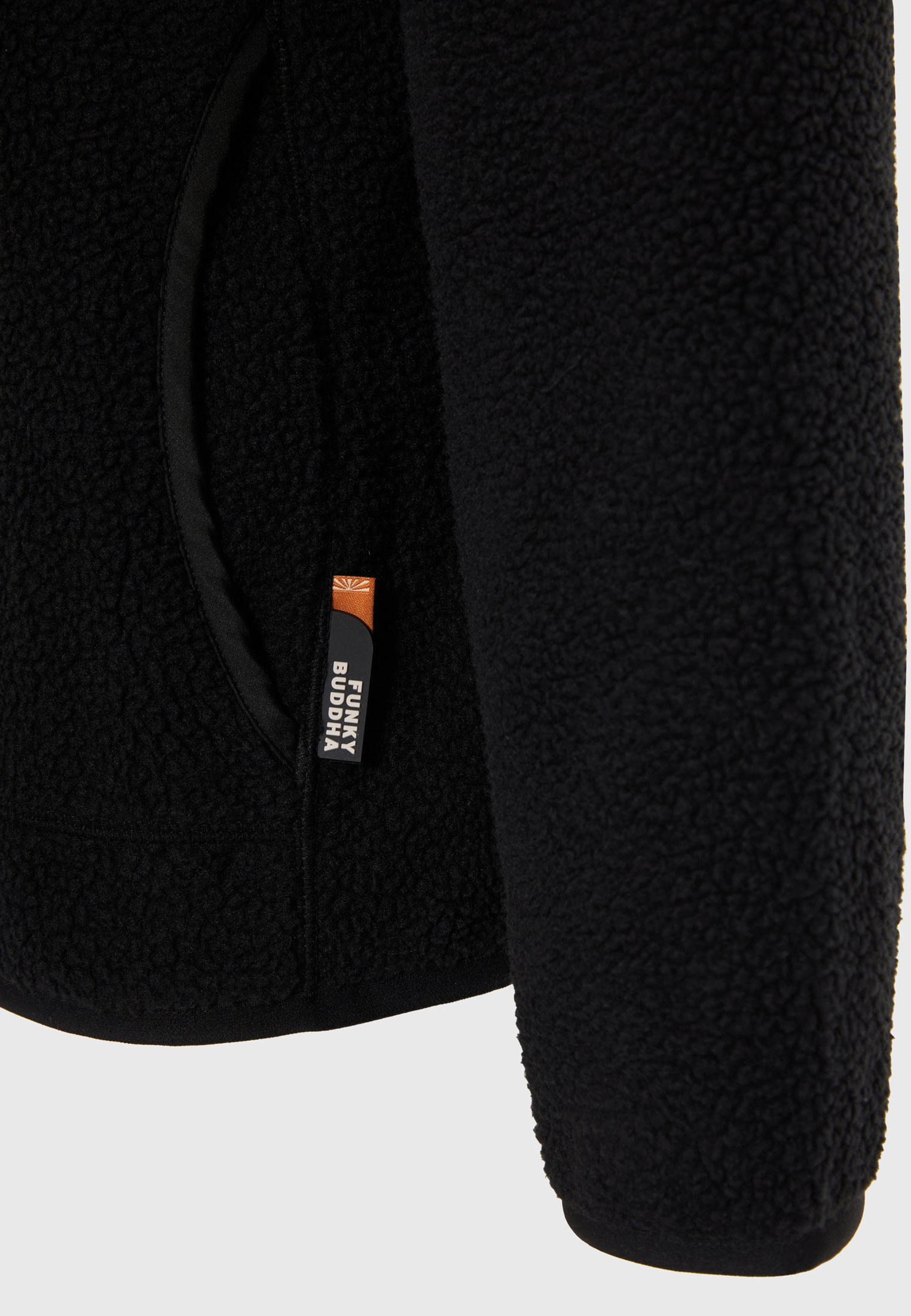 Fleece ζακέτα με τσέπη στο στήθος και φερμουάρ φωτογραφία