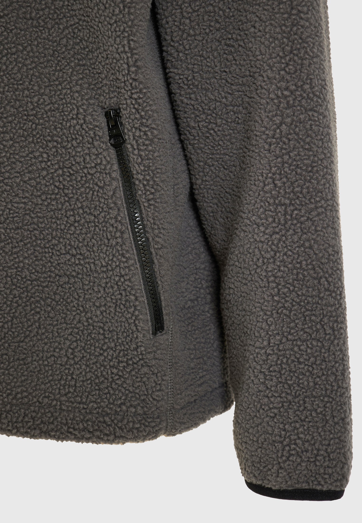 Relaxed fit fleece ζακέτα φούτερ με τσέπες και φερμουάρ φωτογραφία