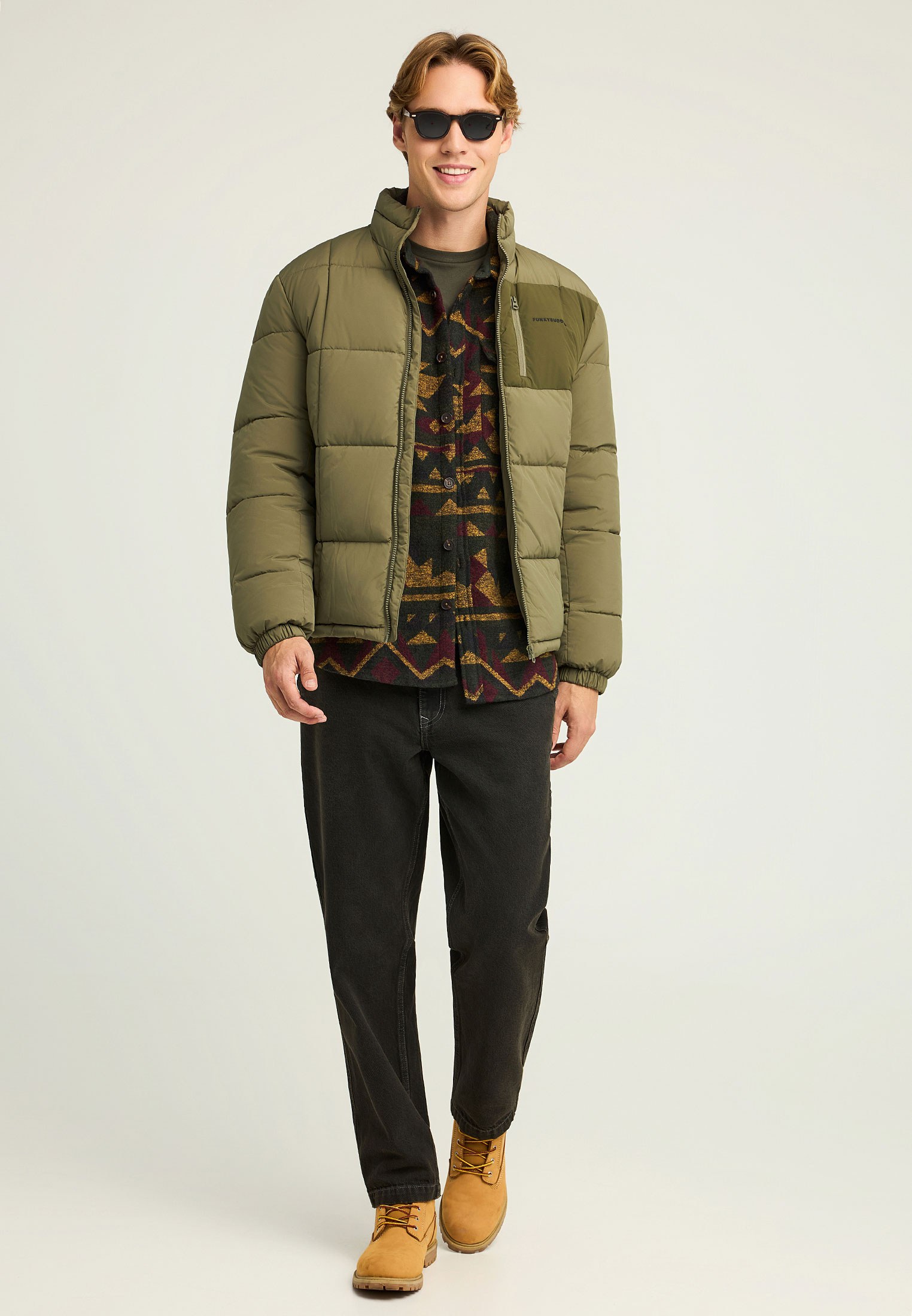 Men's Jackets Funky Buddha Khaki