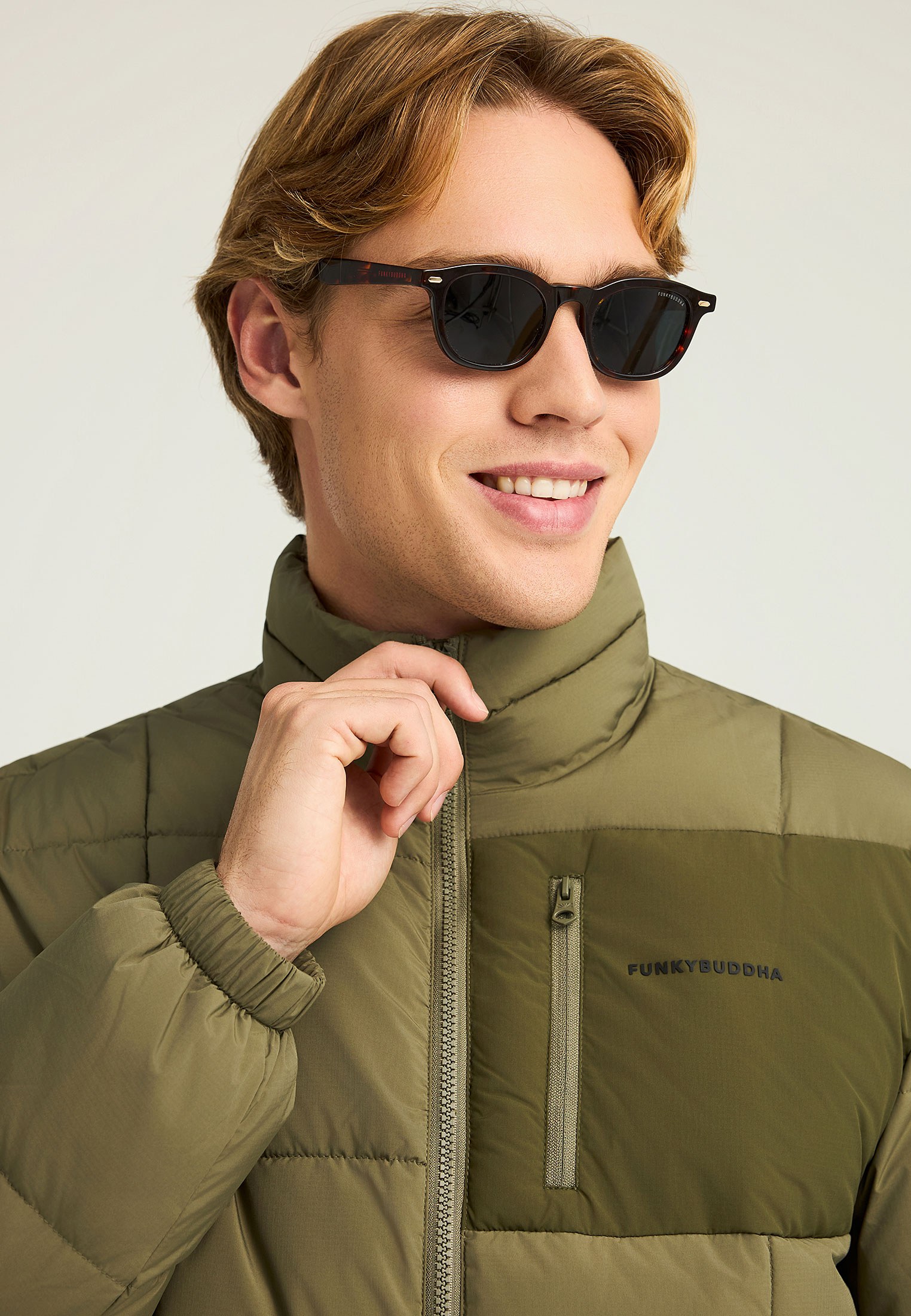 Men's Jackets Funky Buddha Khaki