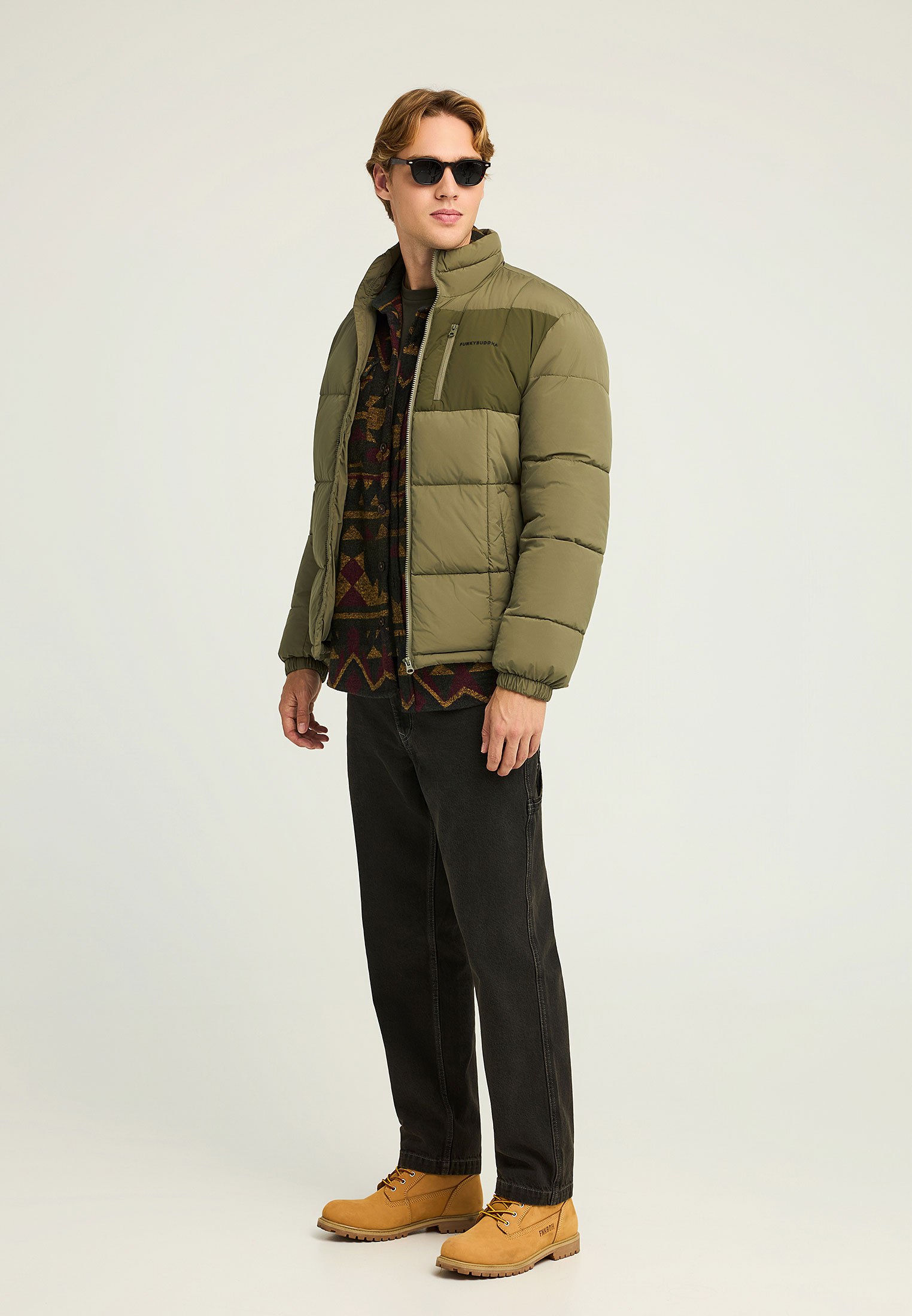 Men's Jackets Funky Buddha Khaki