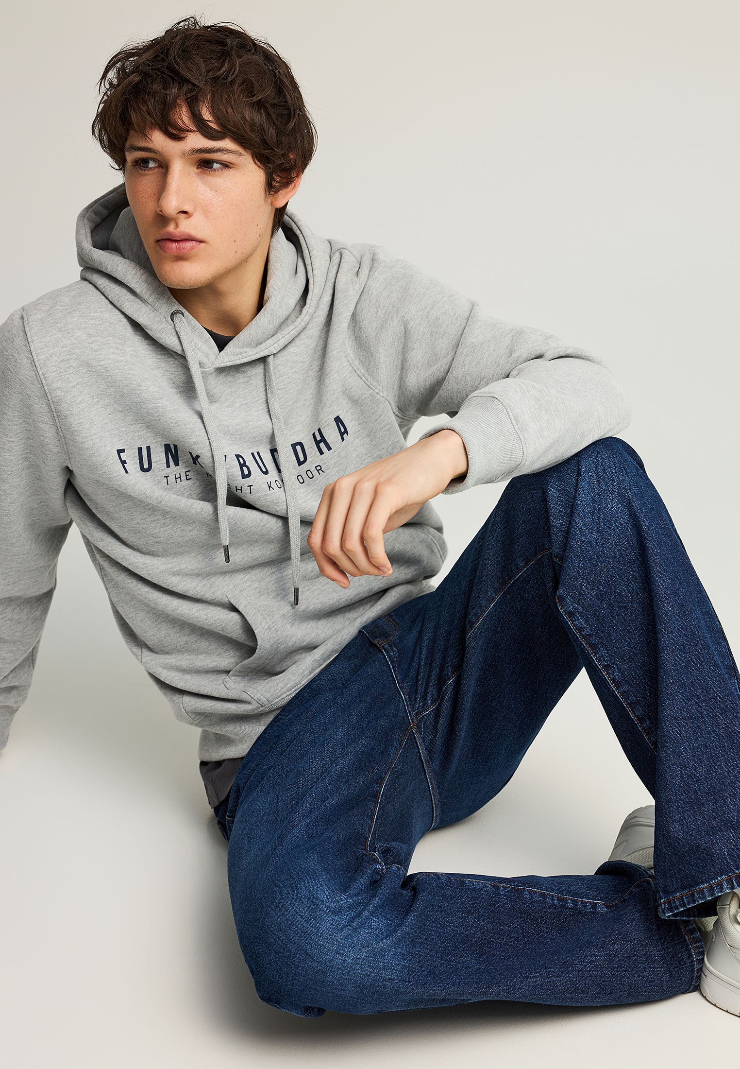 Men's Hoodies & Sweatshirts Funky Buddha Gray