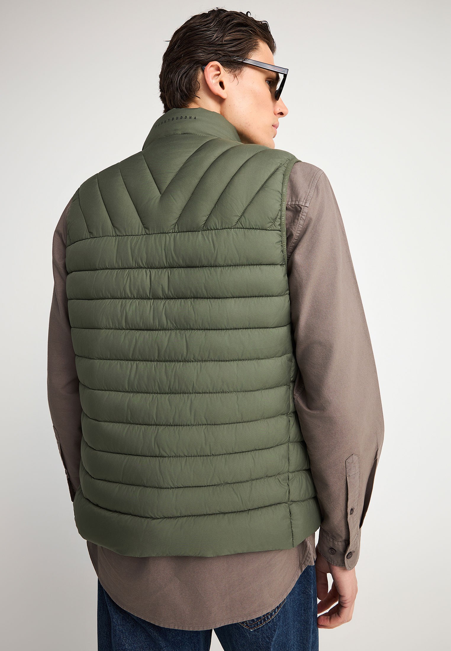 Men's Vests Funky Buddha Green