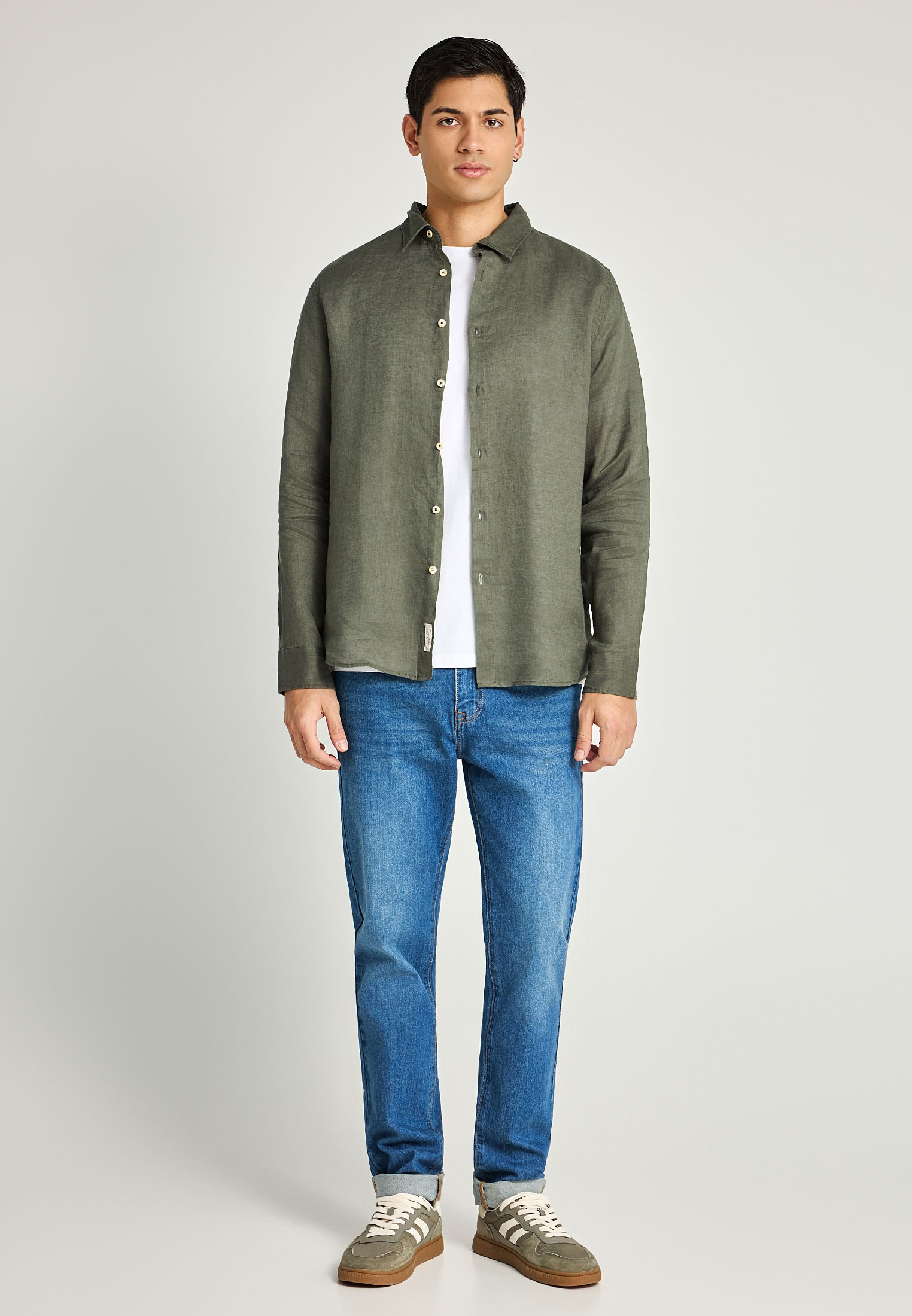 Men's Shirts Funky Buddha Green