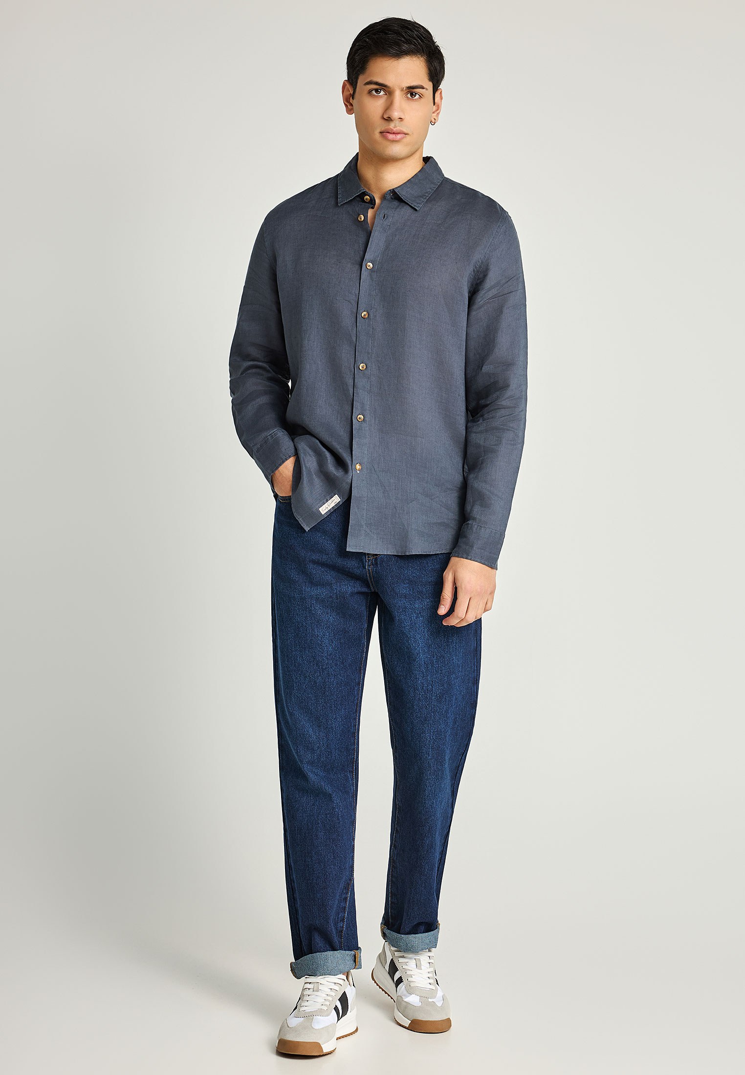 Men's Shirts Funky Buddha Gray