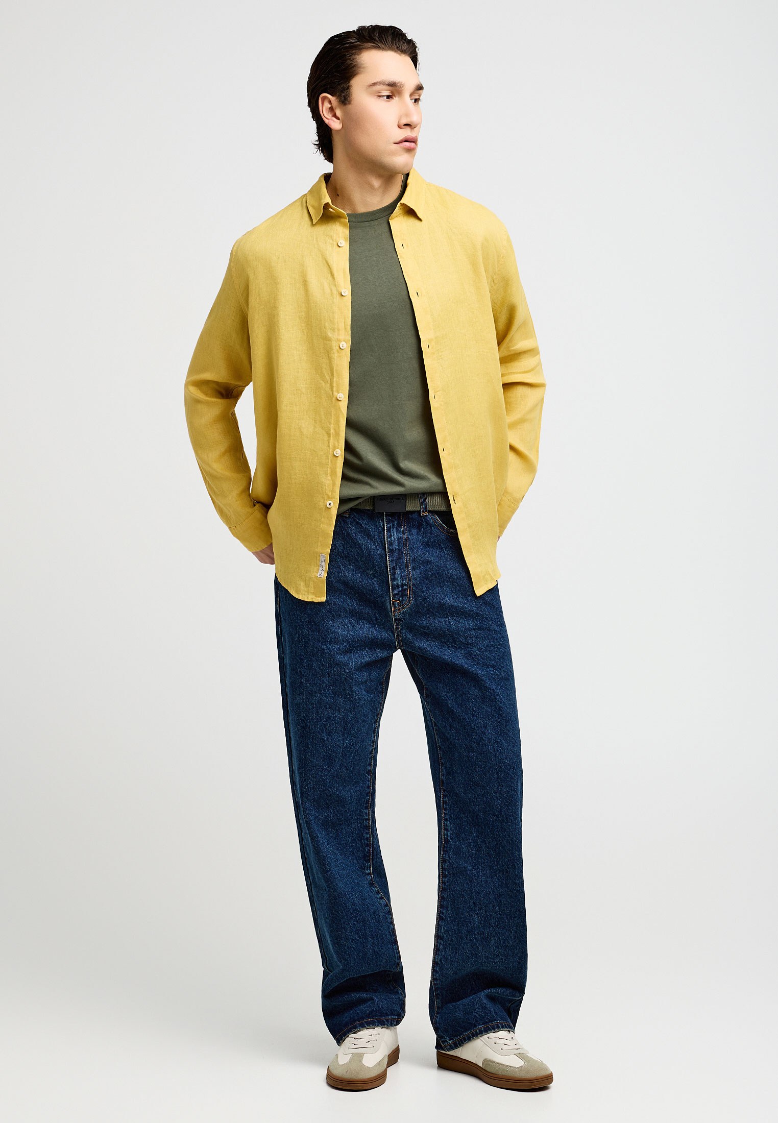 Men's Shirts Funky Buddha Yellow