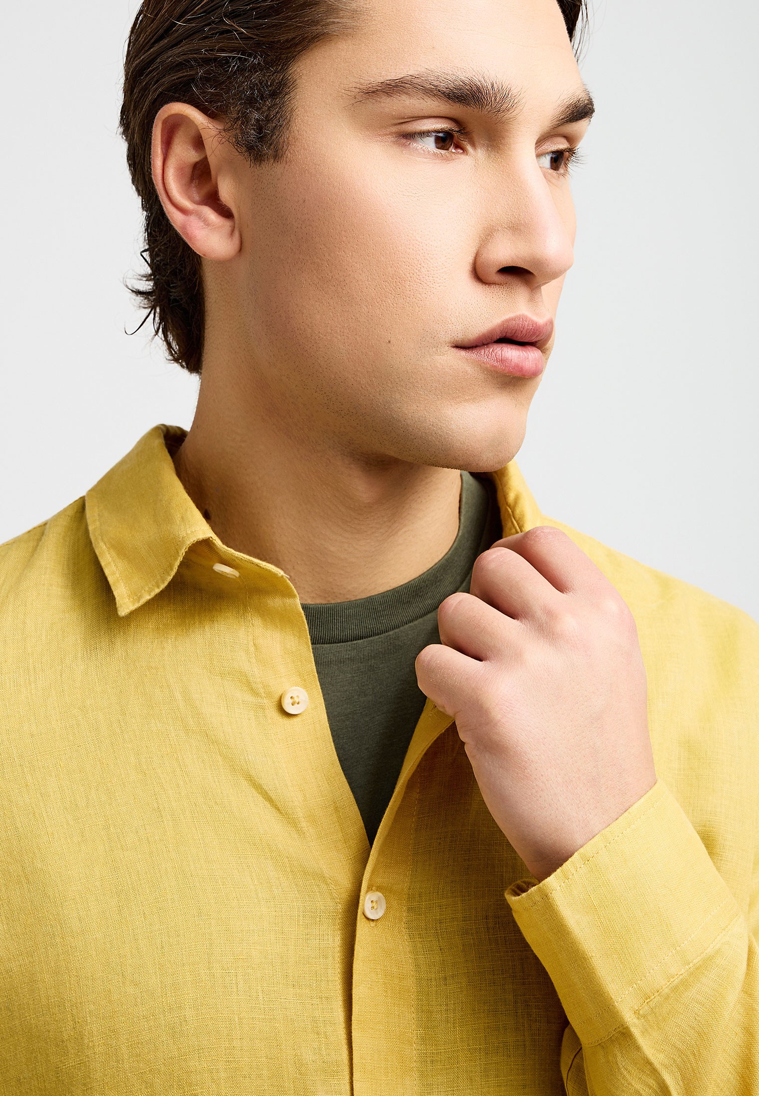 Men's Shirts Funky Buddha Yellow