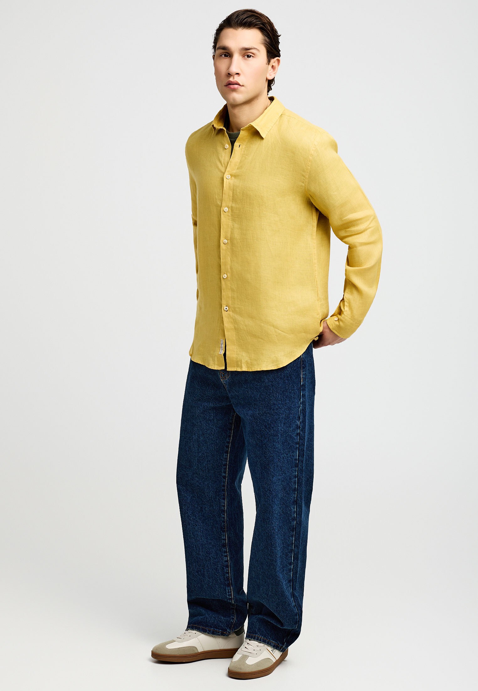 Men's Shirts Funky Buddha Yellow