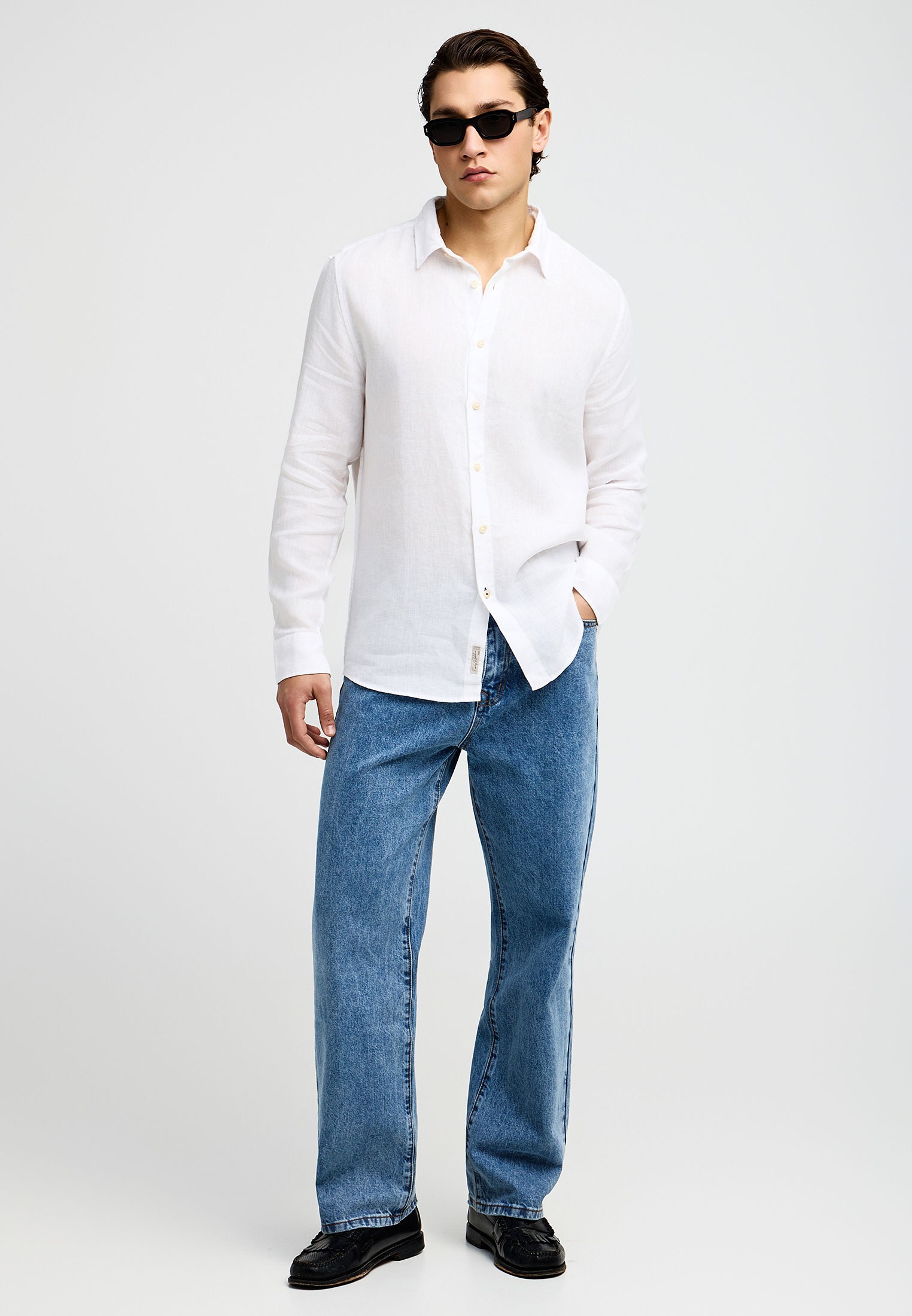 Men's Shirts Funky Buddha White