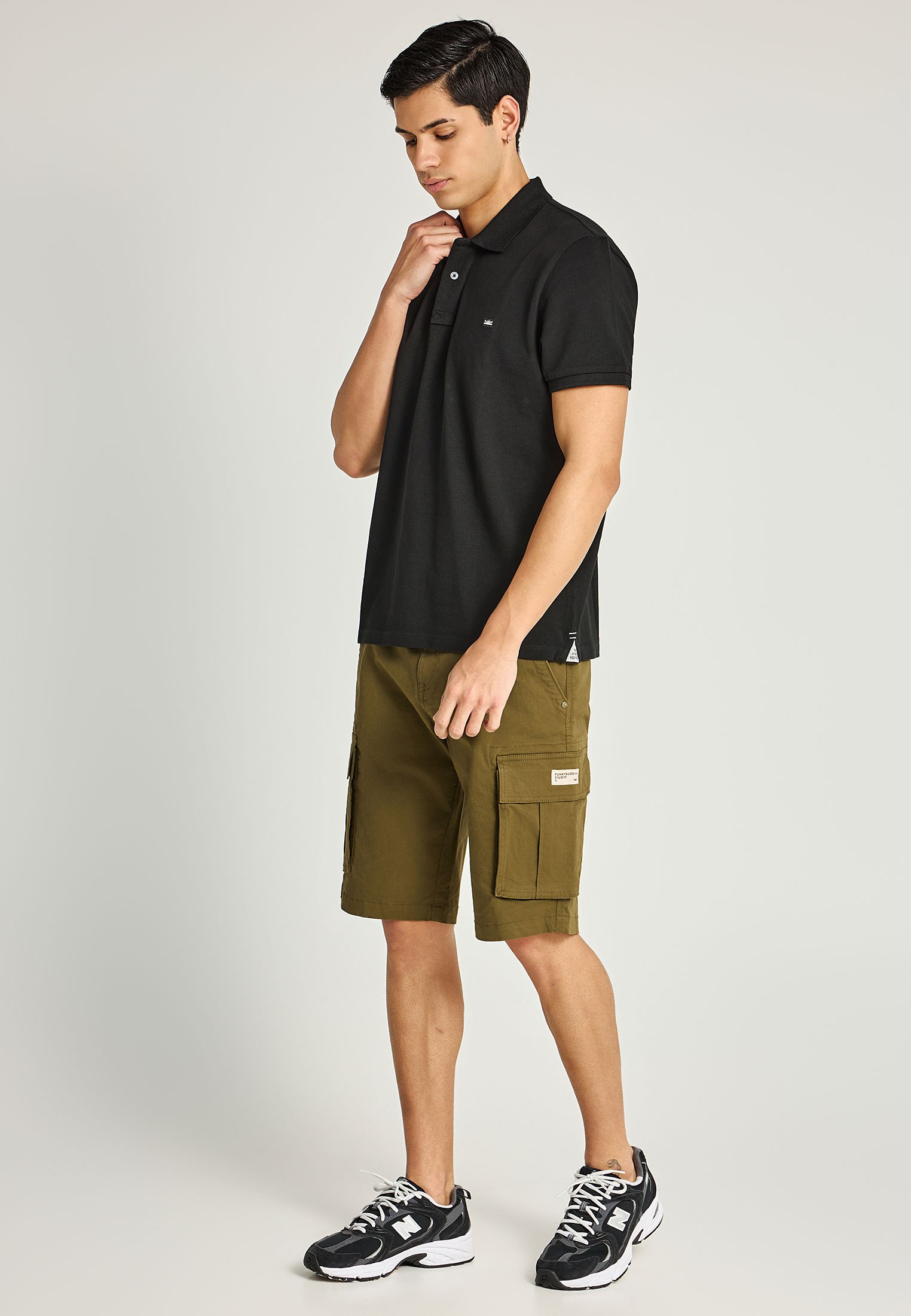 Men's Polo Shirts Funky Buddha Black