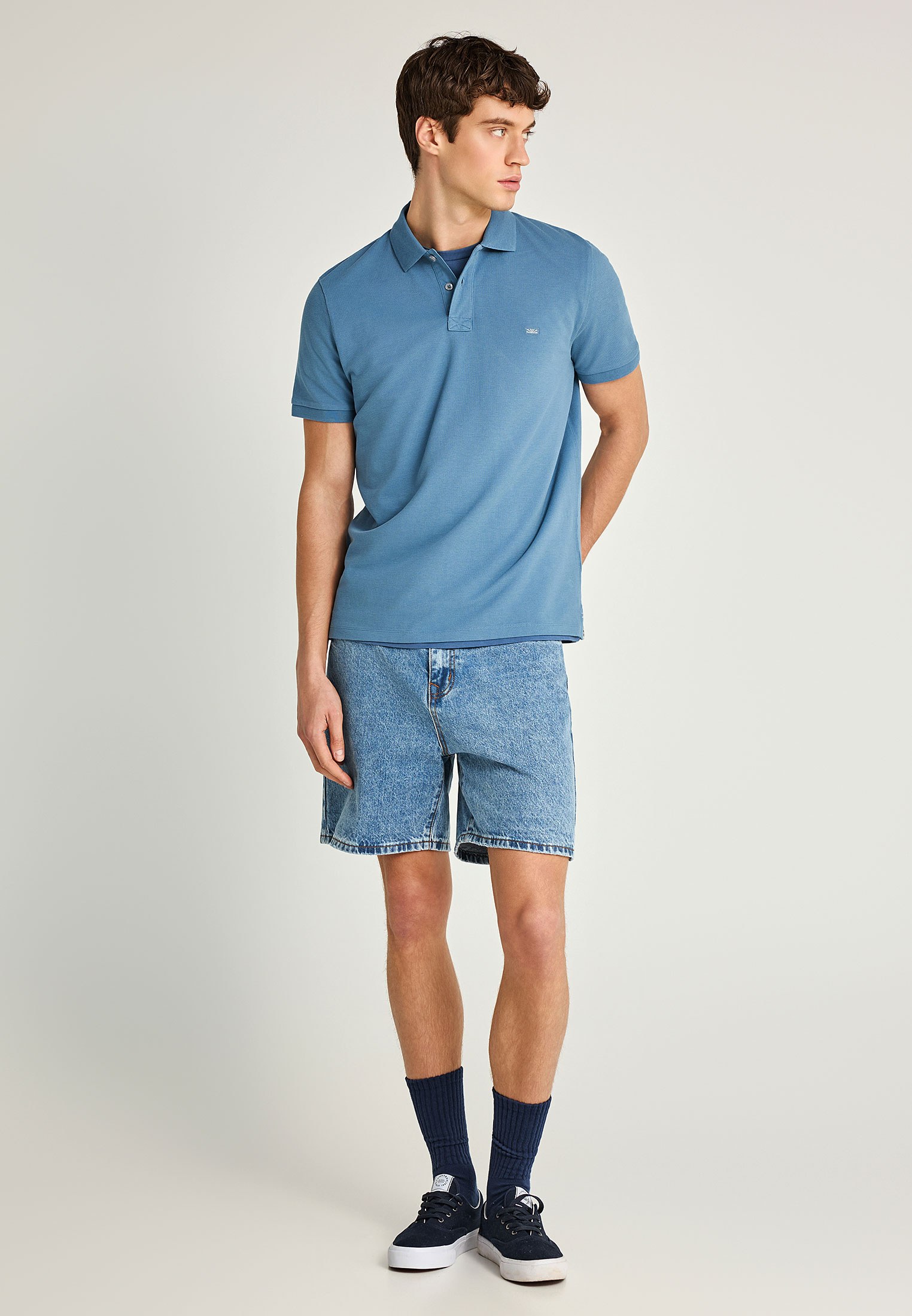 Men's Polo Shirts Funky Buddha Blue