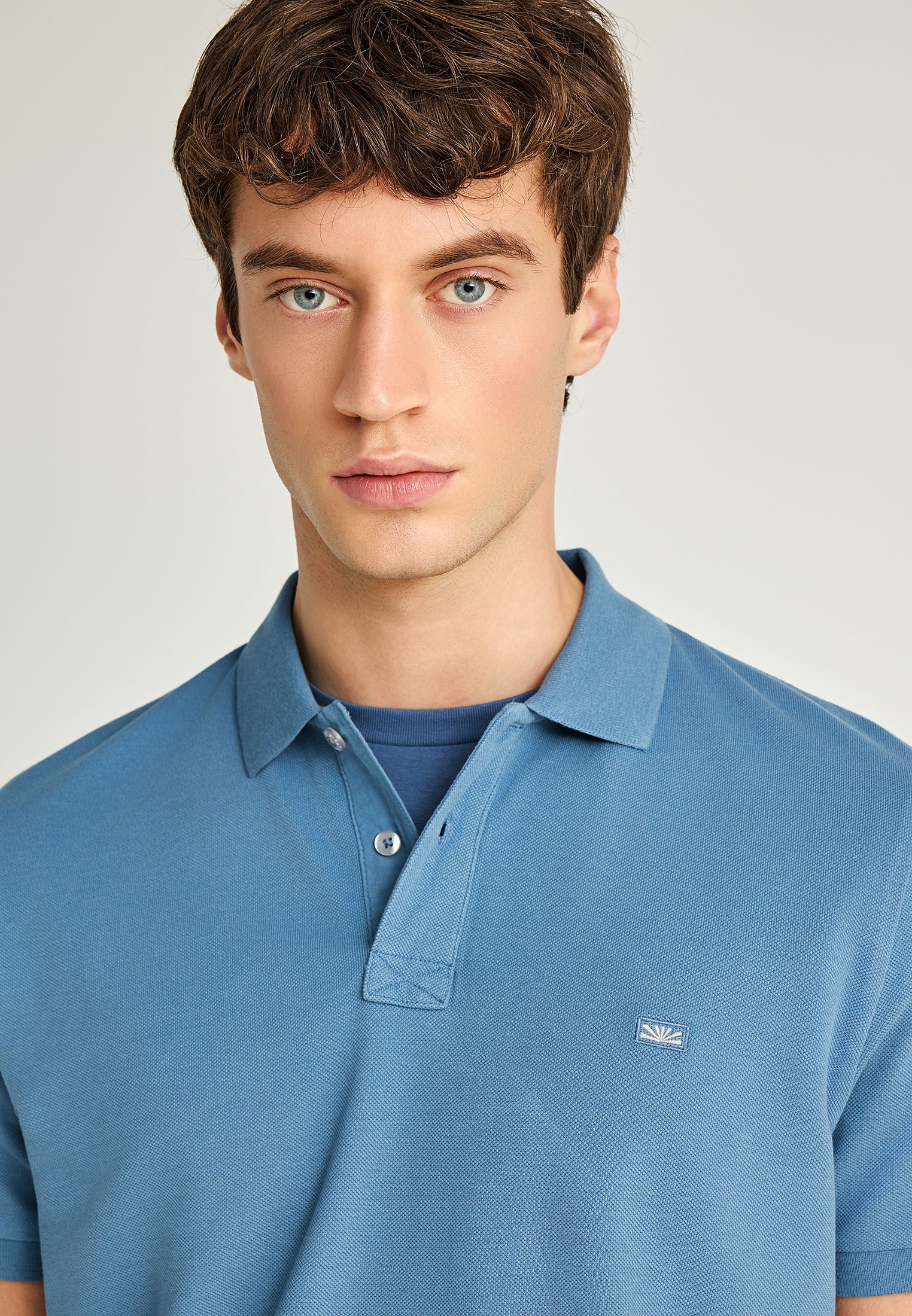 Men's Polo Shirts Funky Buddha Blue