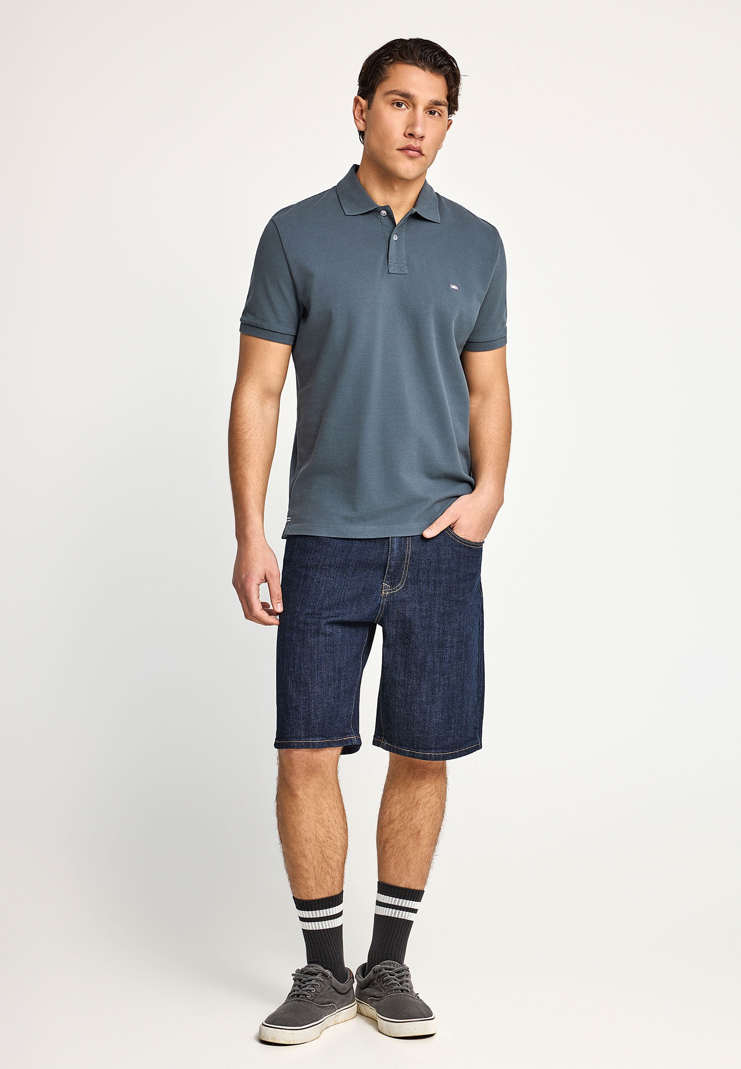 Men's Polo Shirts Funky Buddha Gray