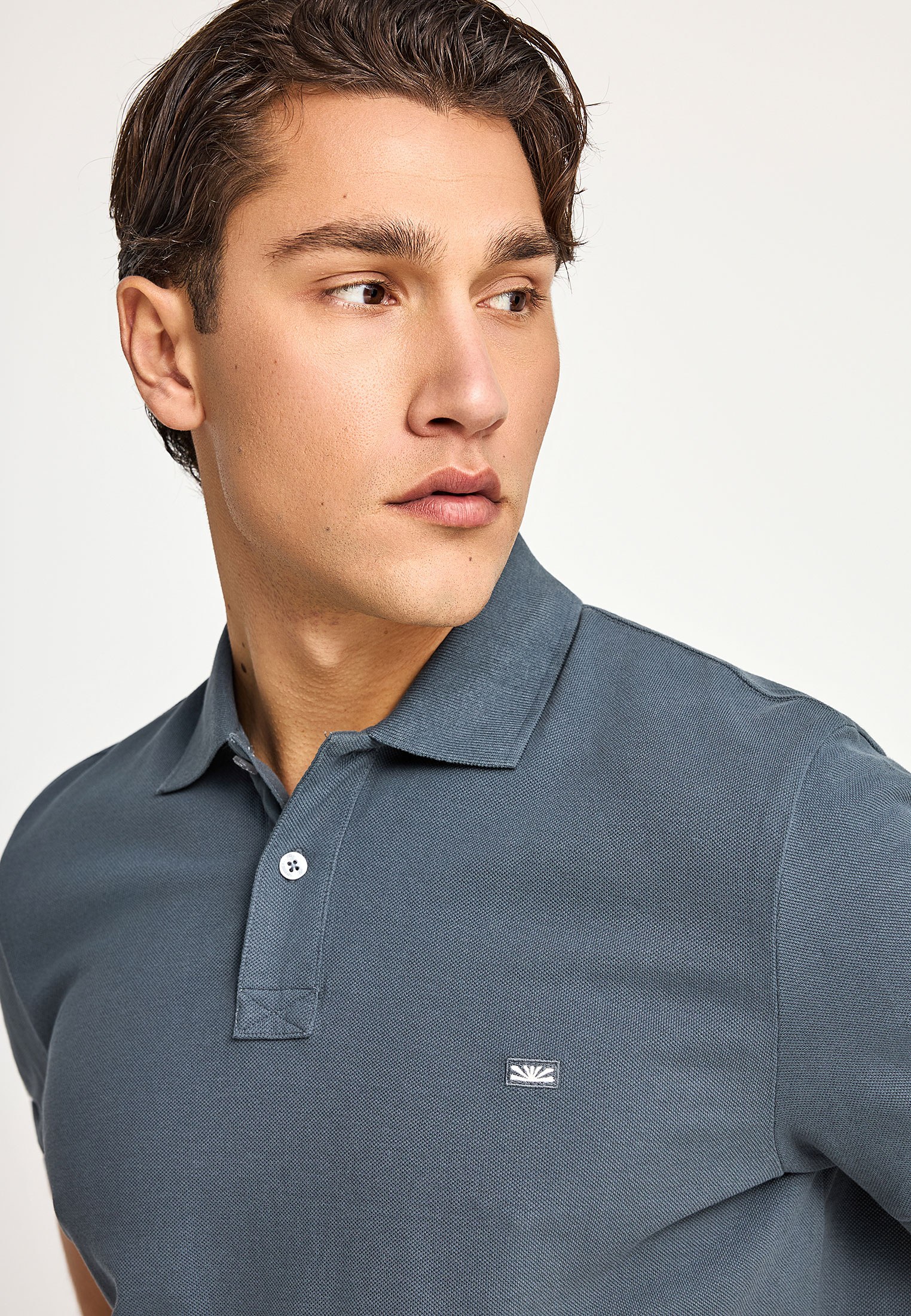 Men's Polo Shirts Funky Buddha Gray