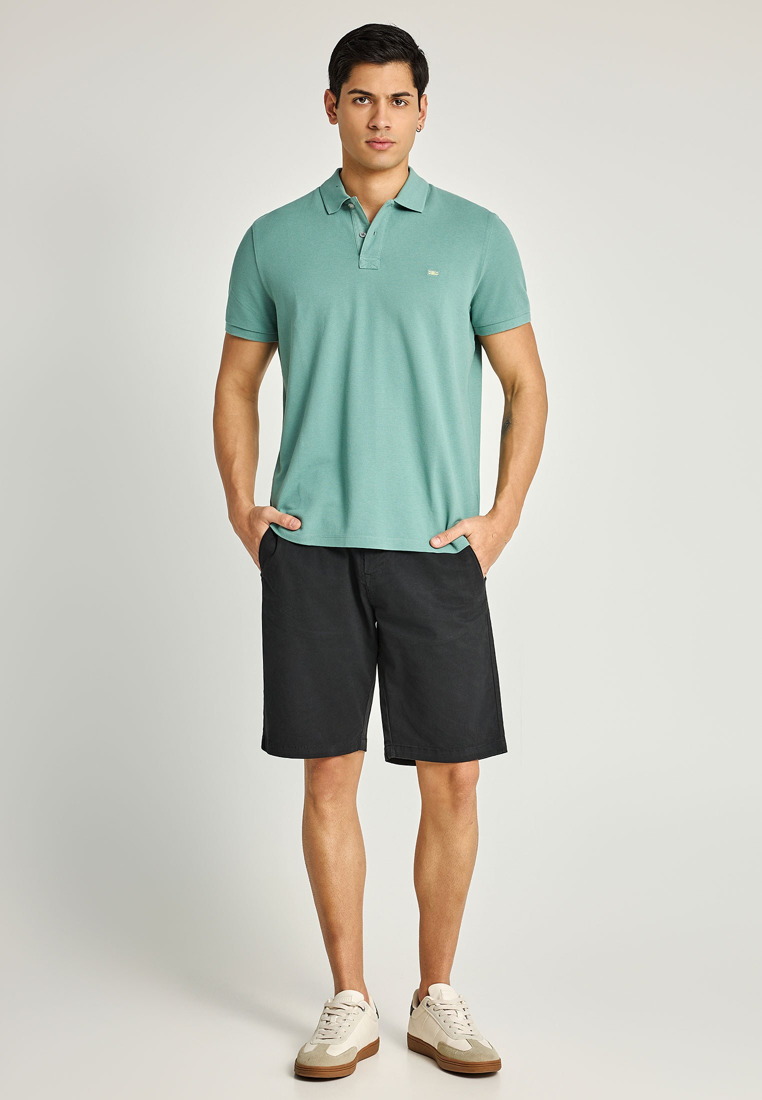 Men's Polo Shirts Funky Buddha Green