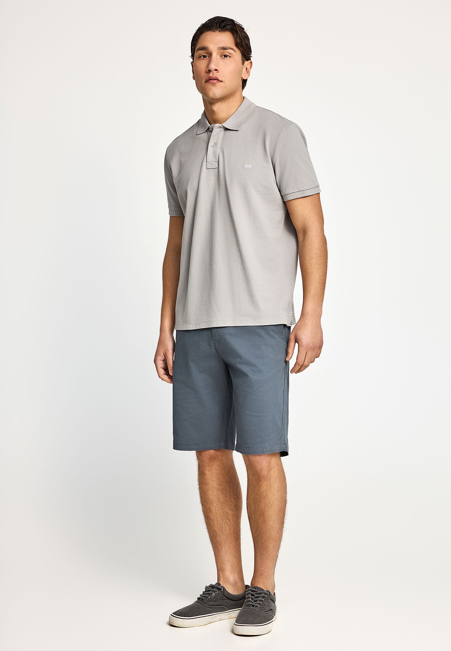 Men's Polo Shirts Funky Buddha Gray