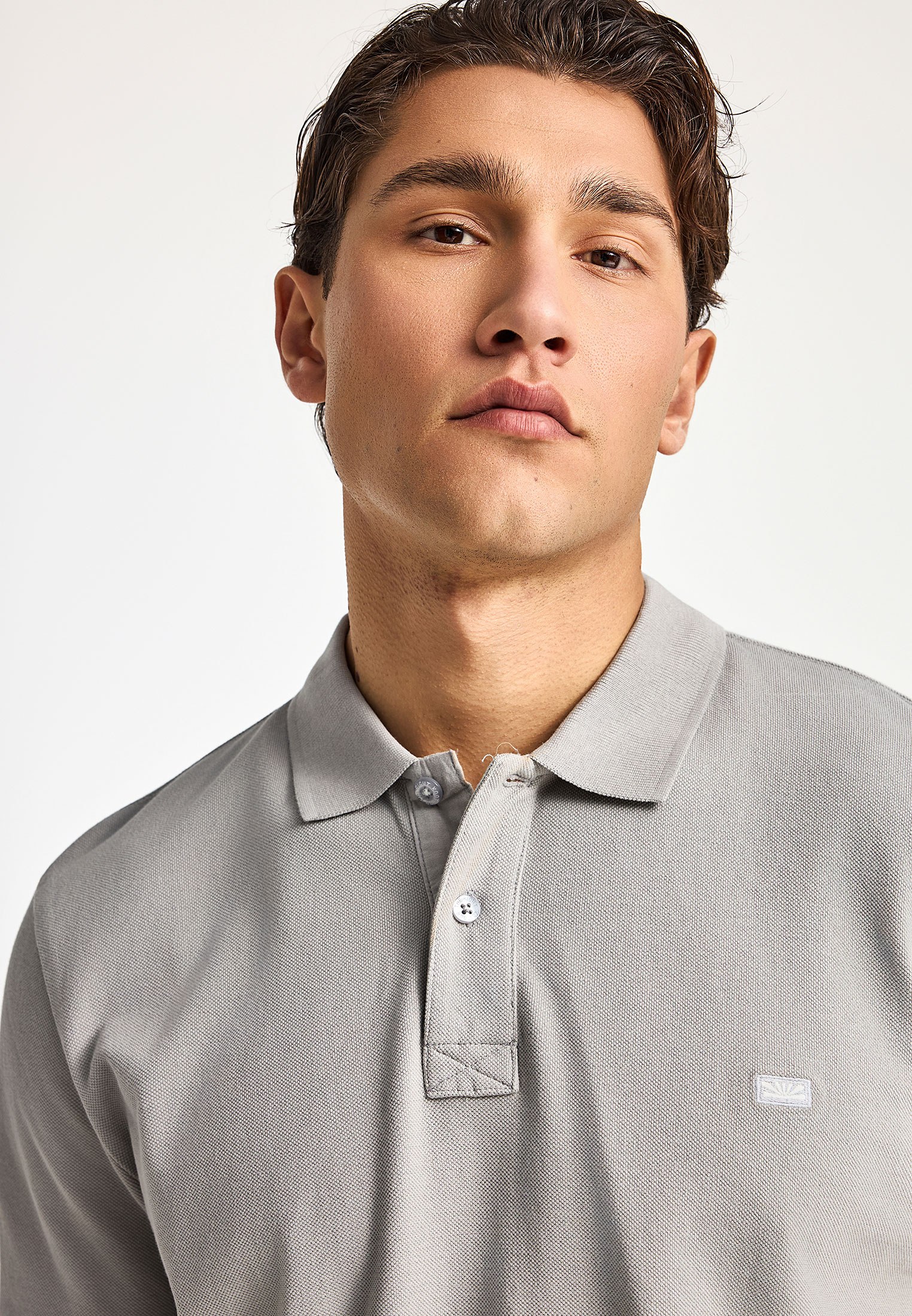 Men's Polo Shirts Funky Buddha Gray