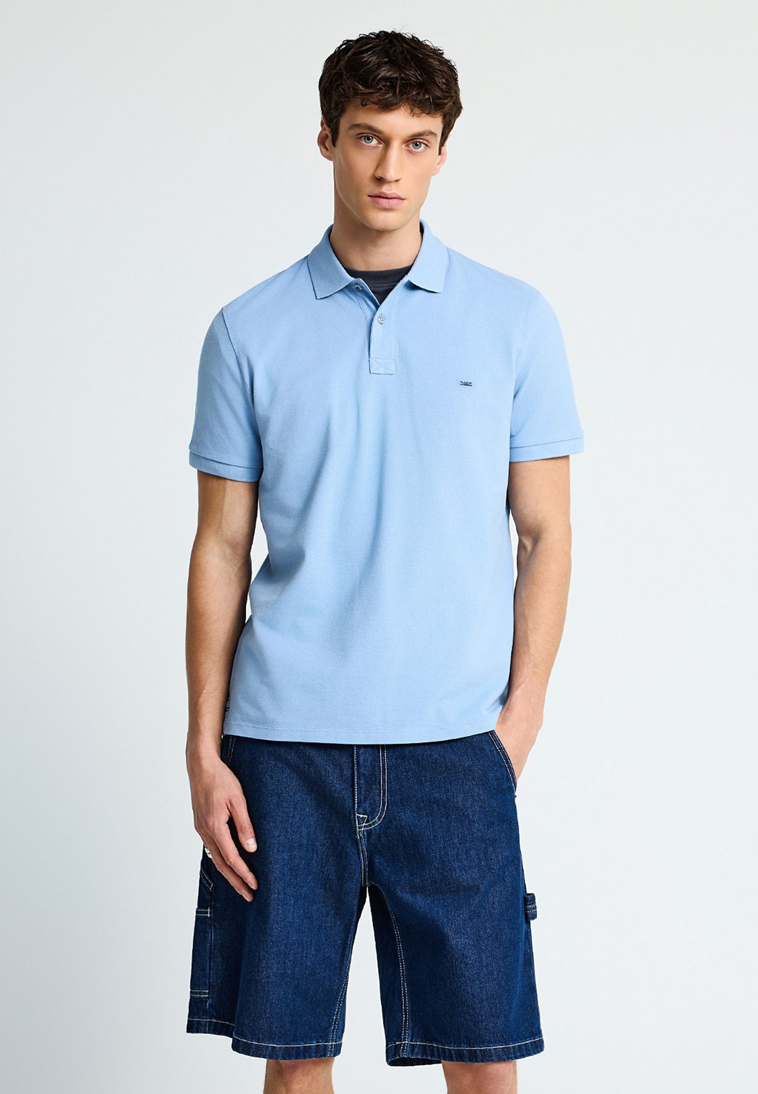 Men's Polo Shirts Funky Buddha Blue