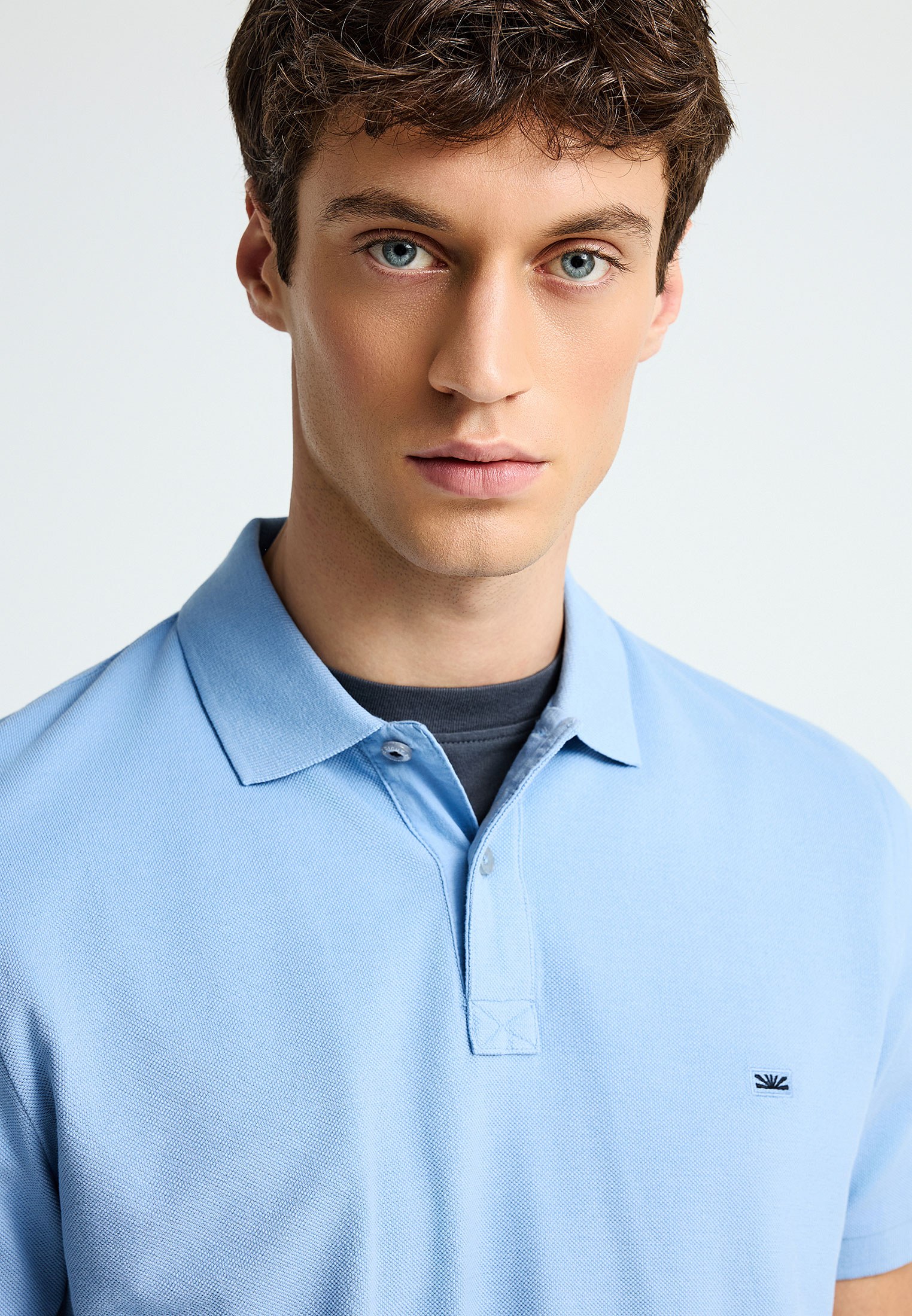 Men's Polo Shirts Funky Buddha Blue